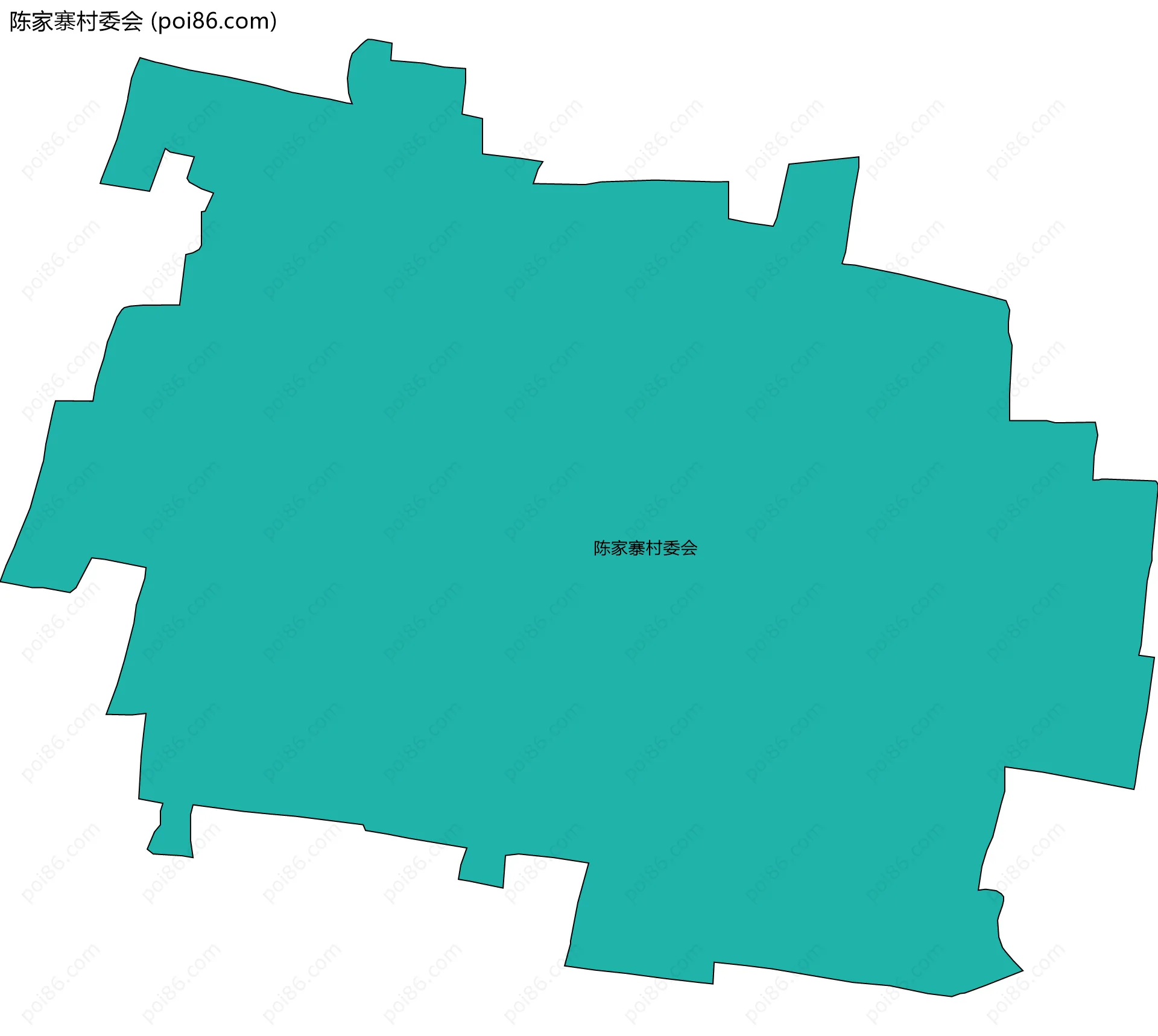 陈家寨村委会边界地图