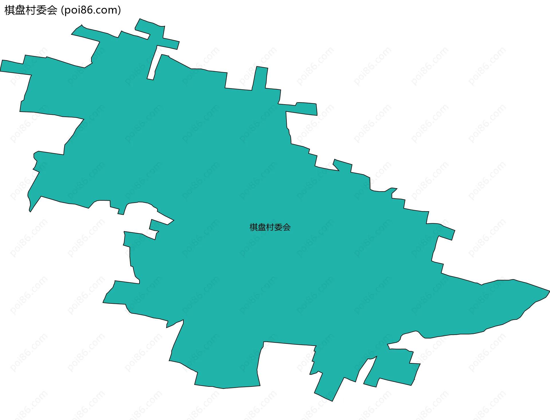 棋盘村委会边界地图