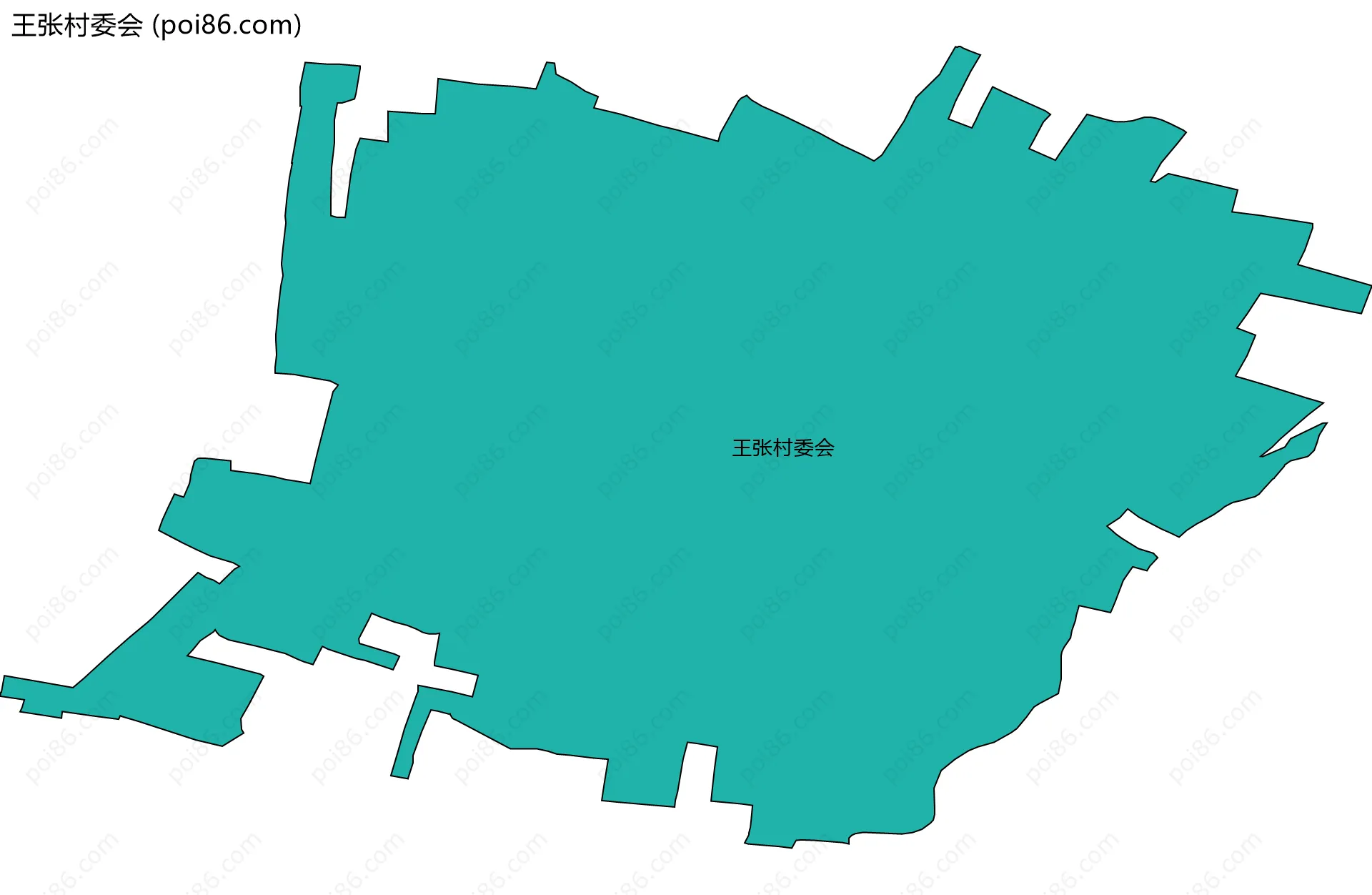 王张村委会边界地图
