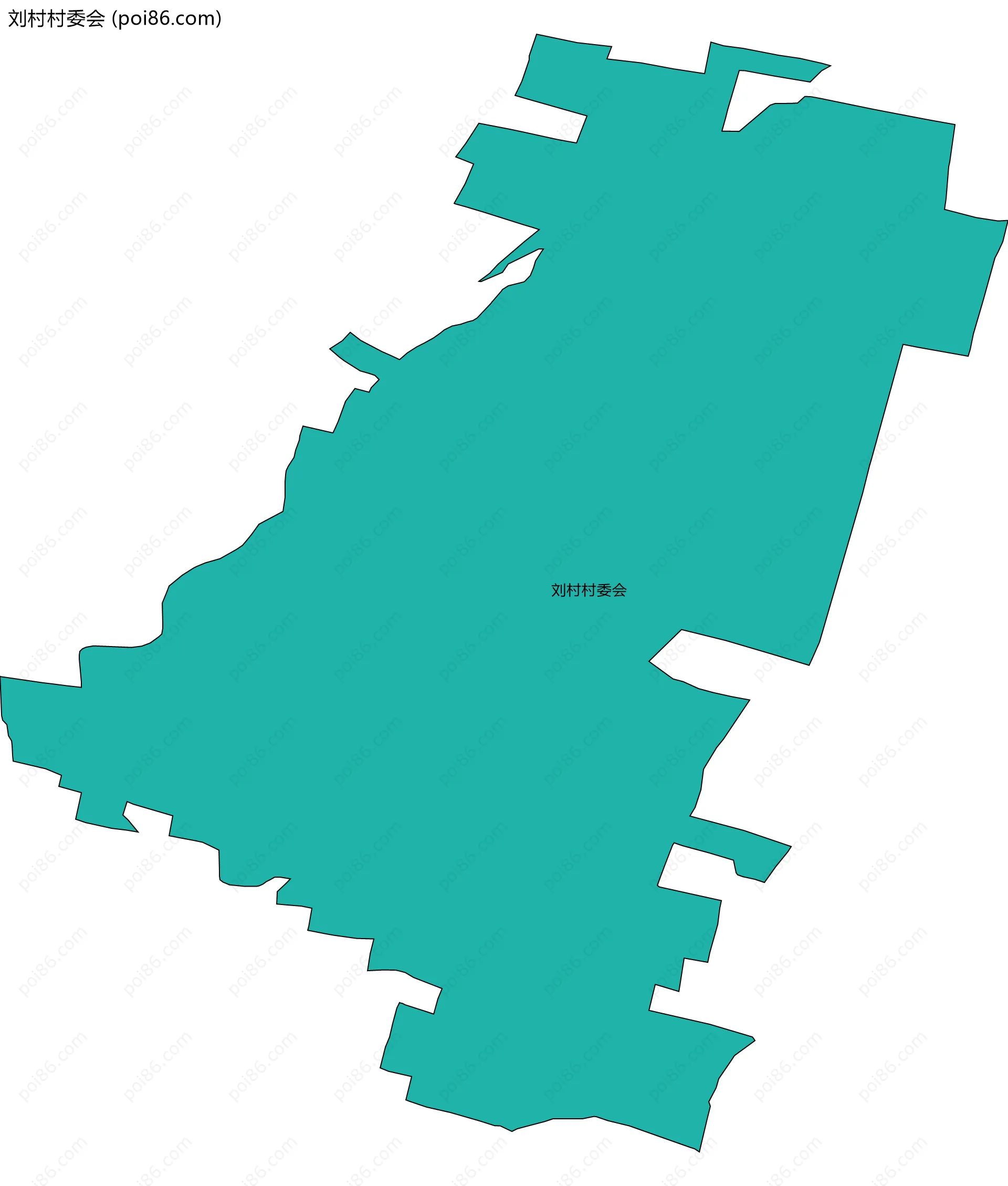 刘村村委会边界地图