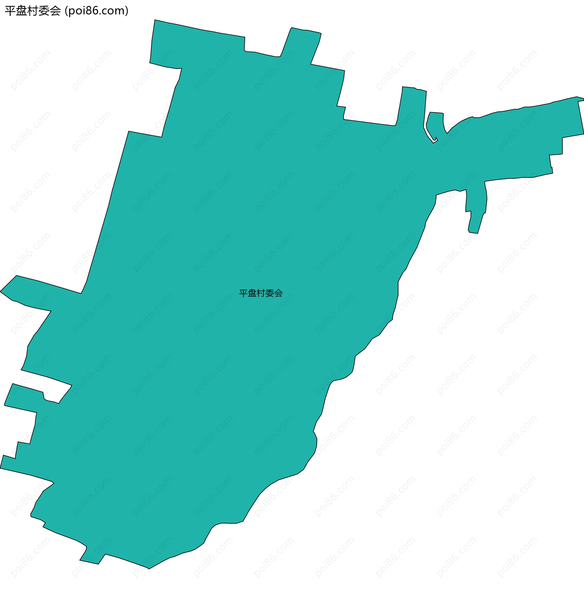 平盘村委会边界地图