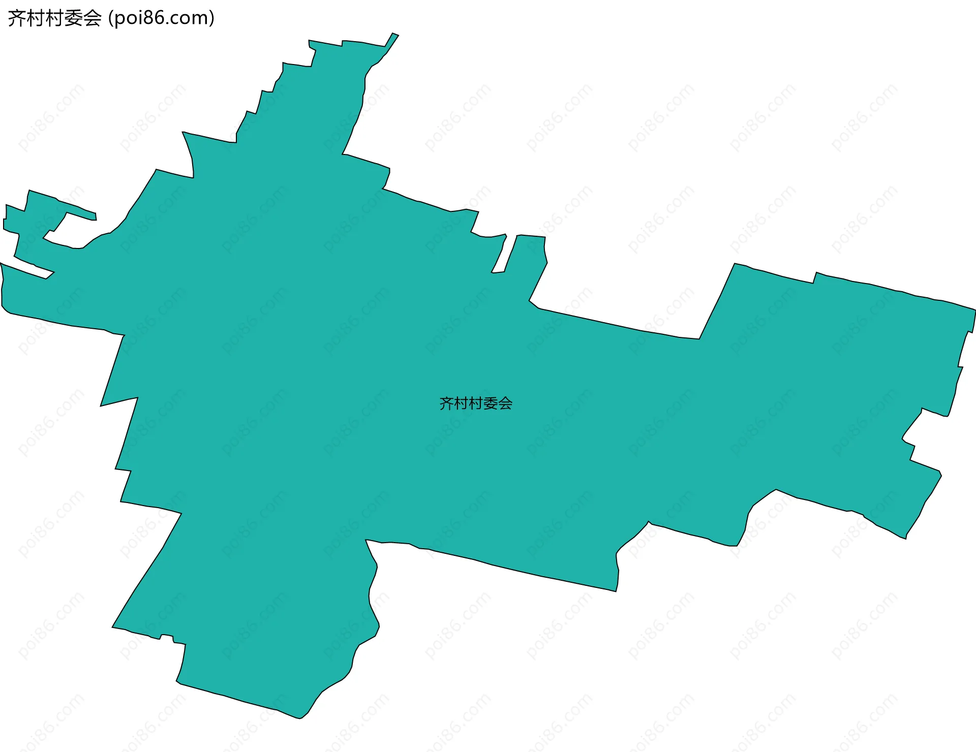 齐村村委会边界地图