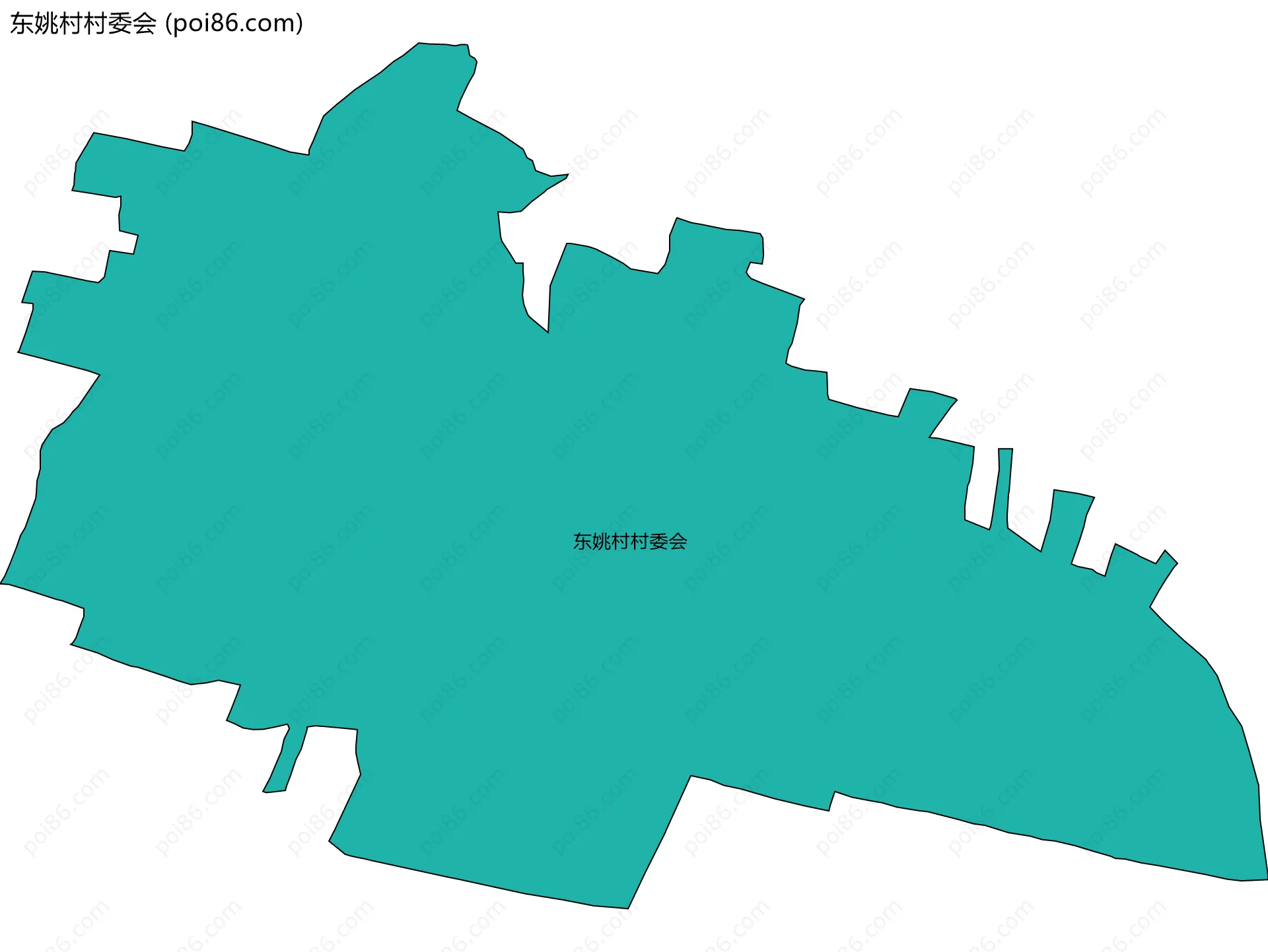 东姚村村委会边界地图