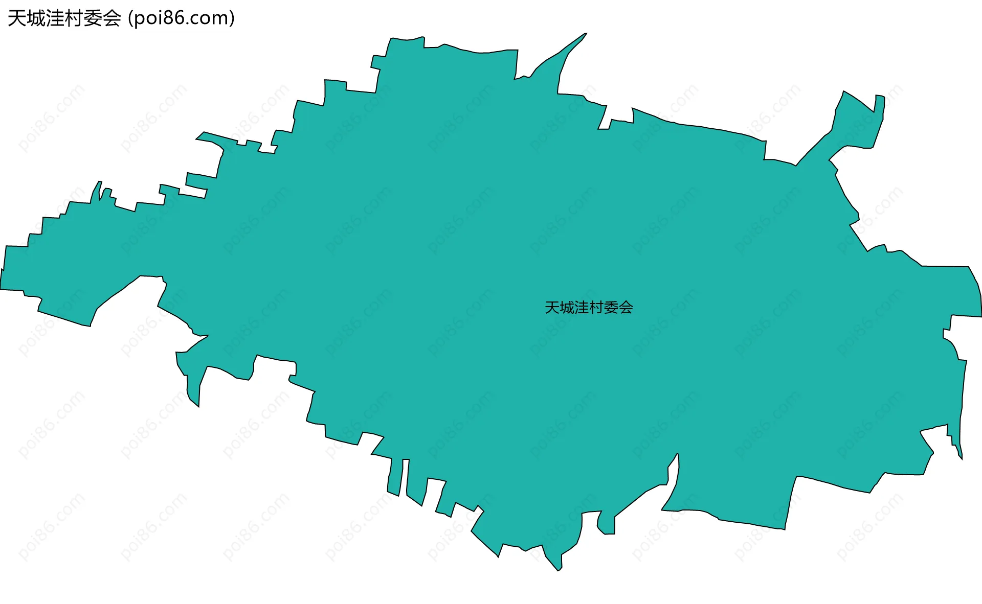 天城洼村委会边界地图