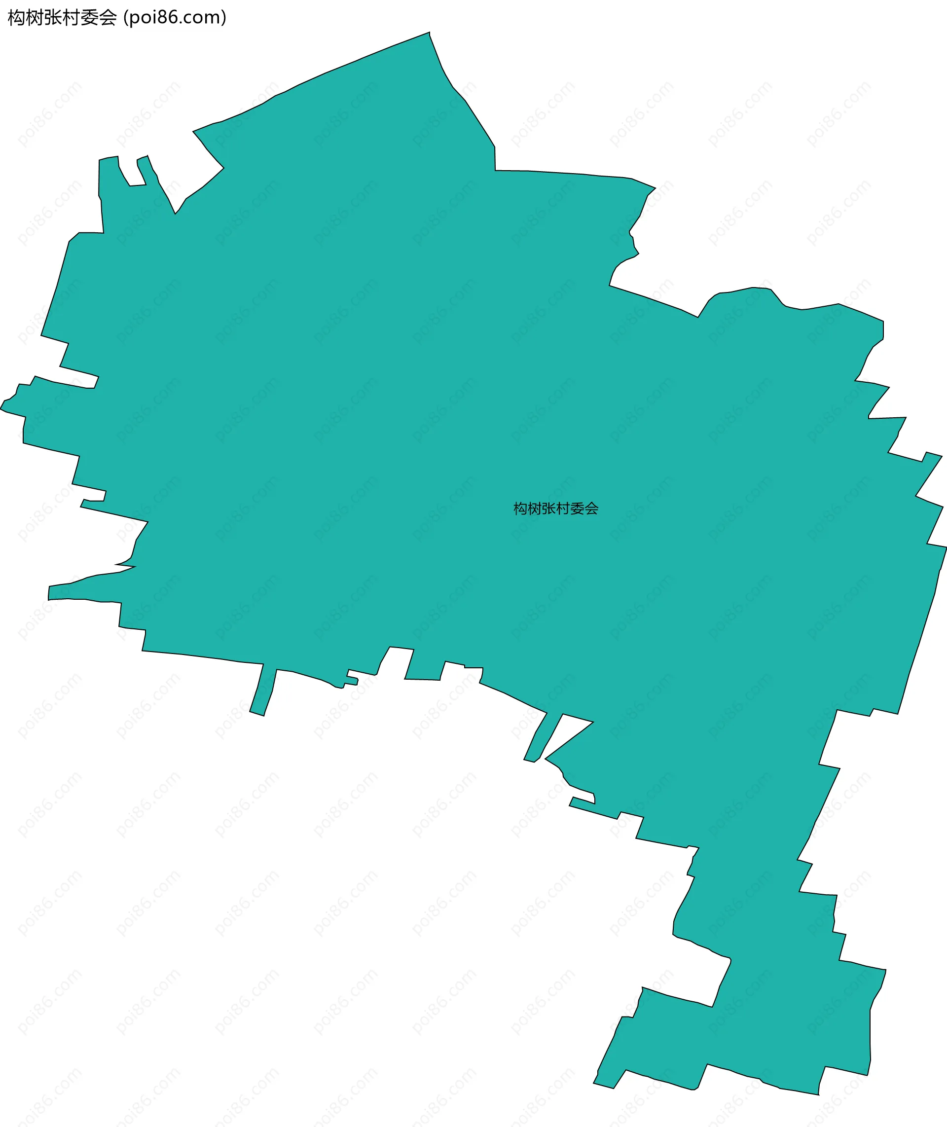 构树张村委会边界地图