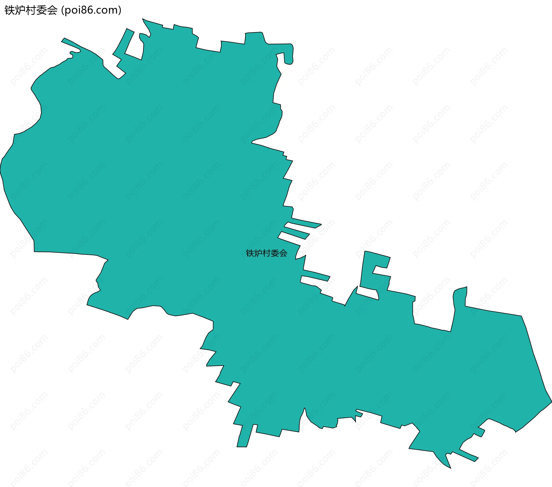 铁炉村委会边界地图