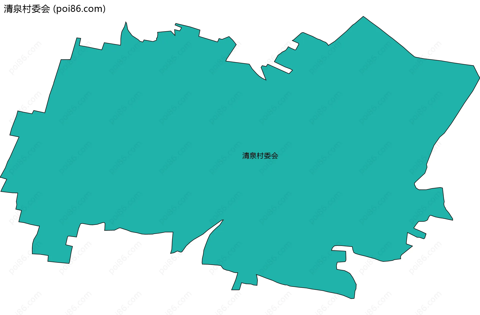 清泉村委会边界地图