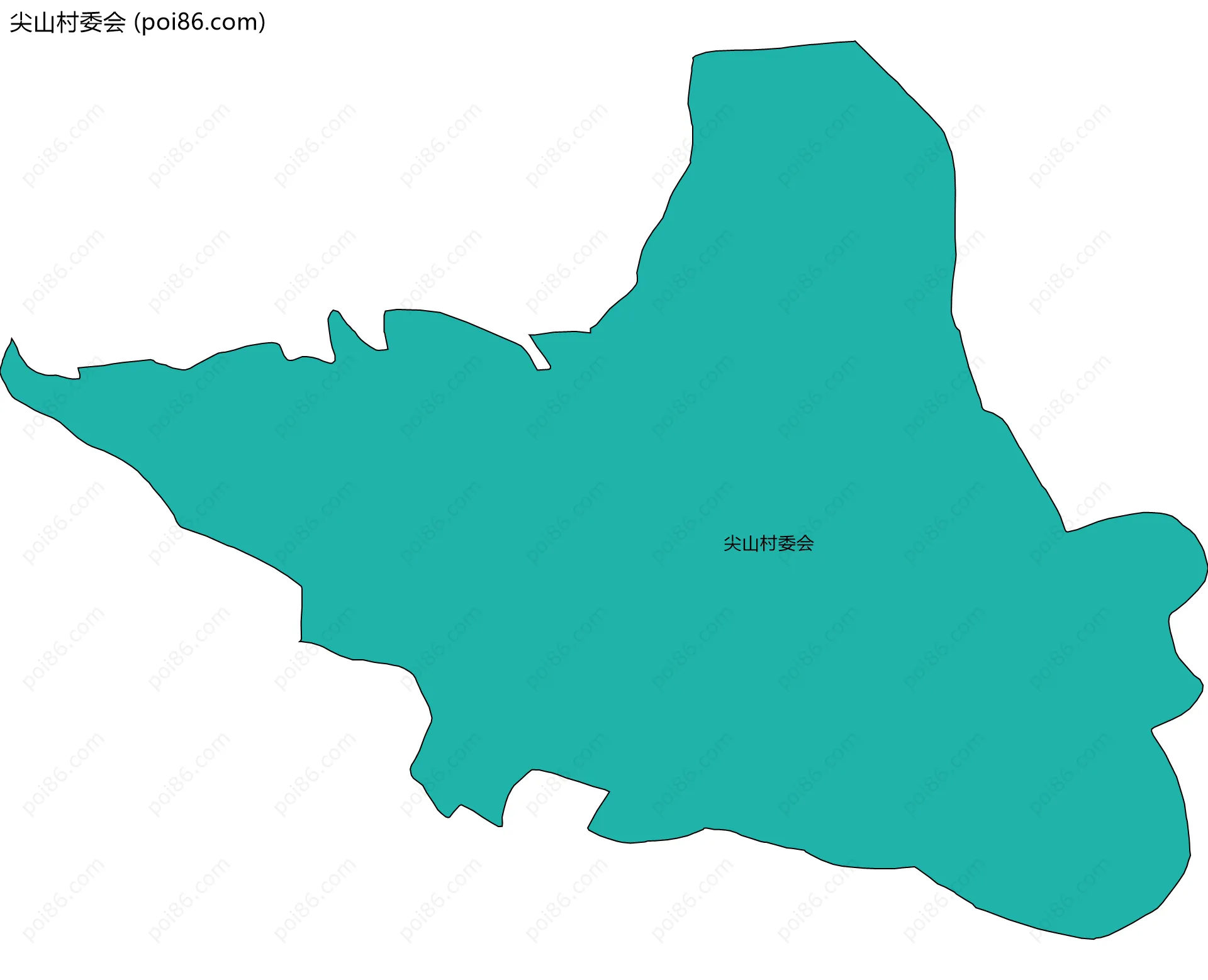 尖山村委会边界地图