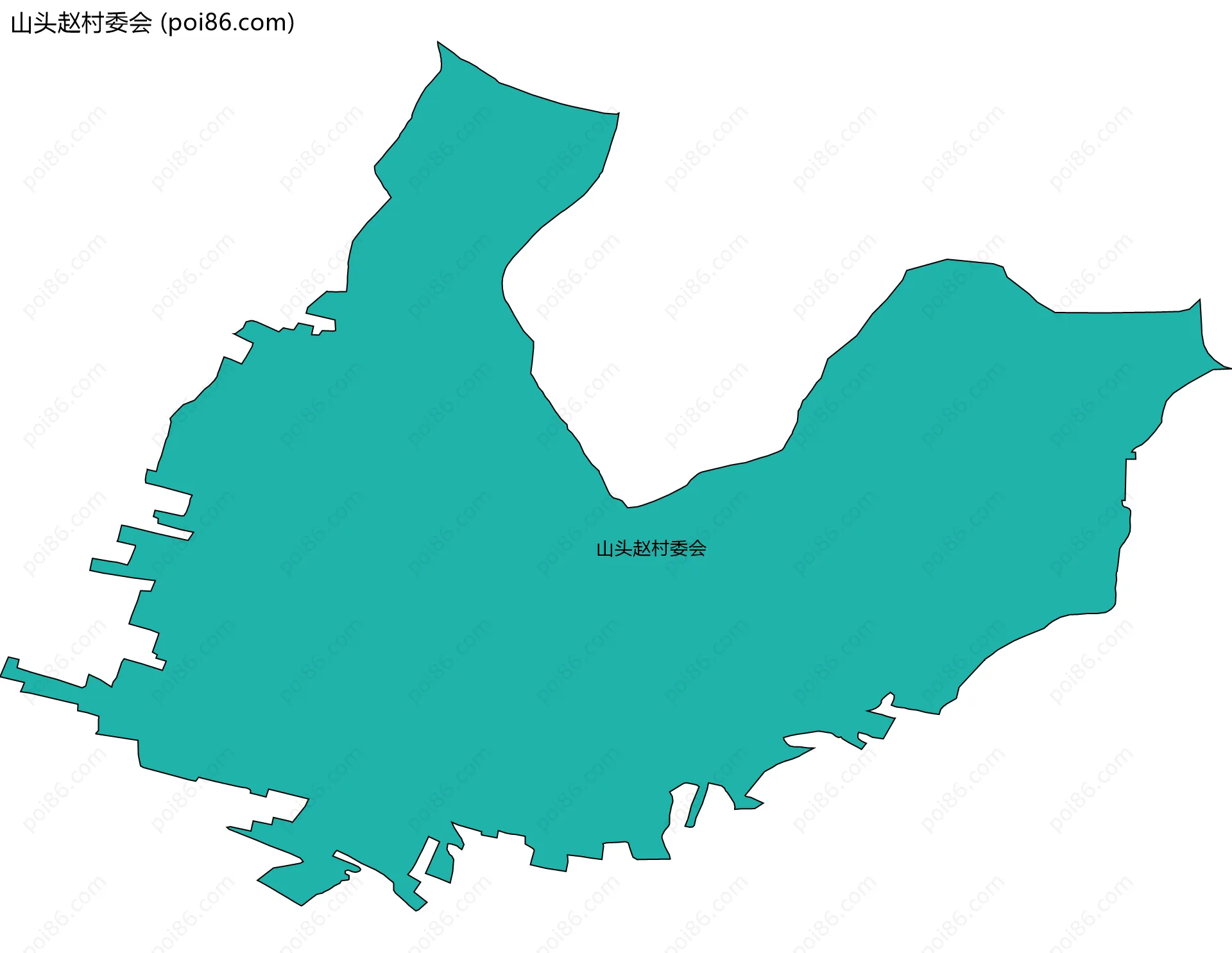 山头赵村委会边界地图