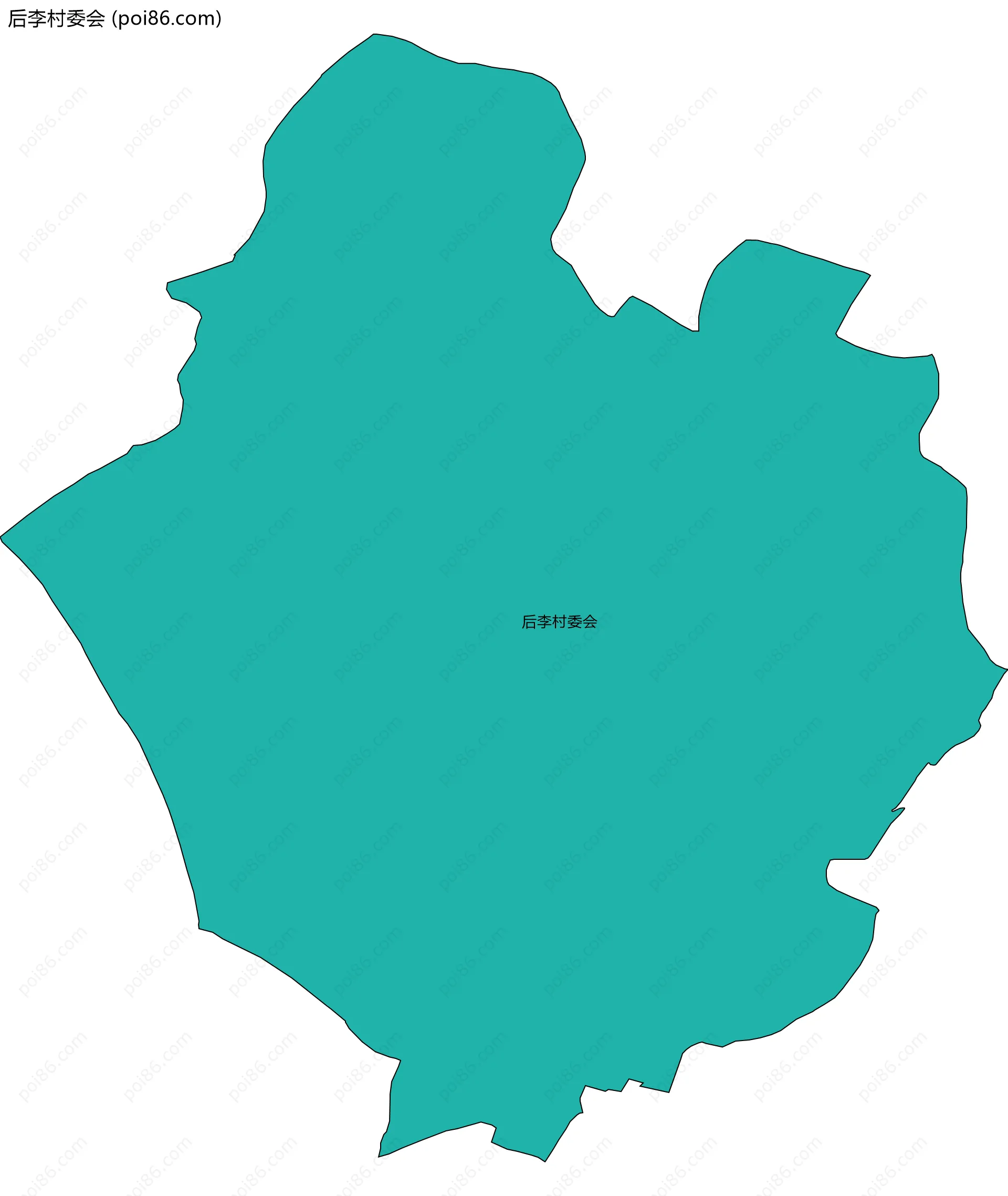 后李村委会边界地图