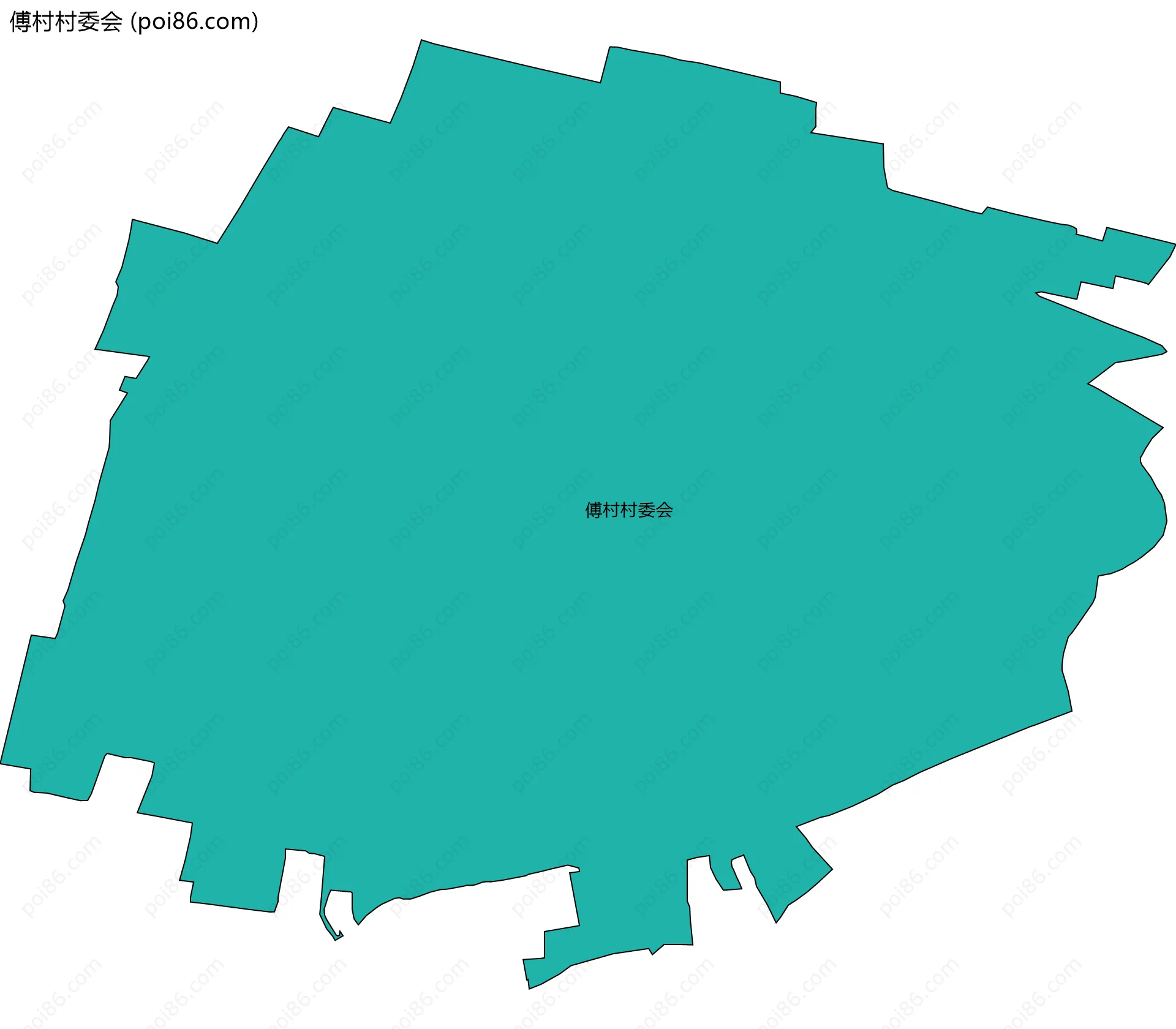傅村村委会边界地图