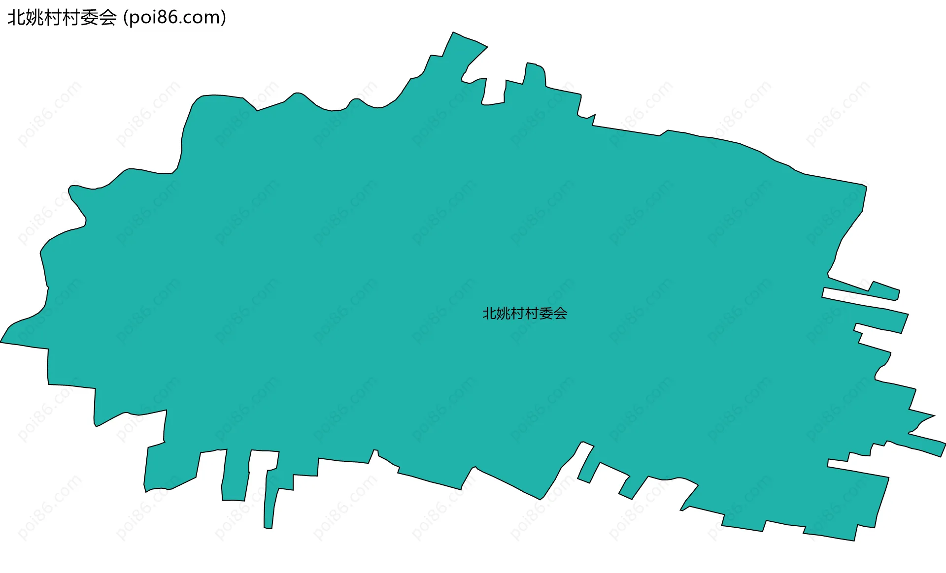 北姚村村委会边界地图