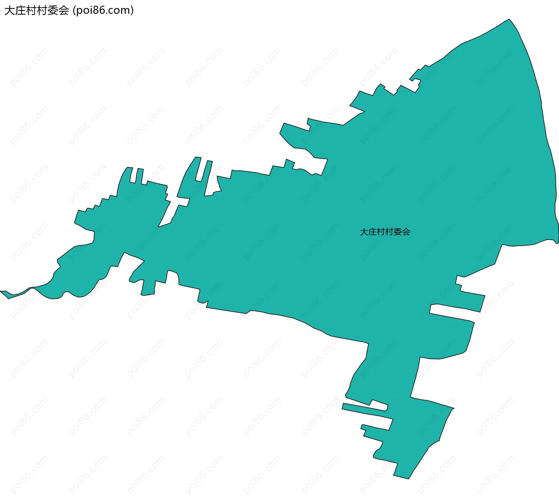 大庄村村委会边界地图