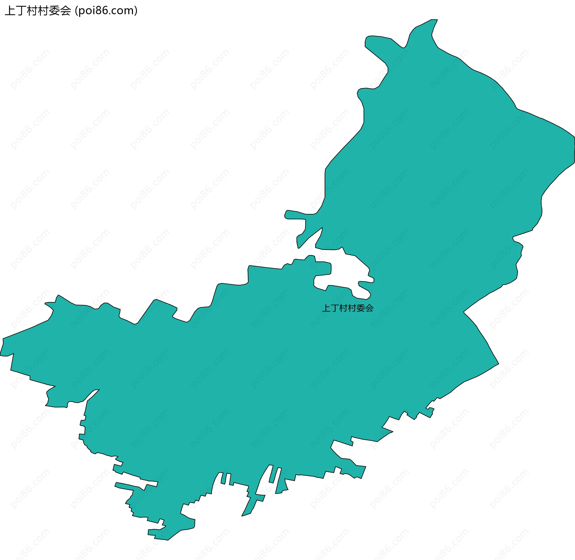 上丁村村委会边界地图