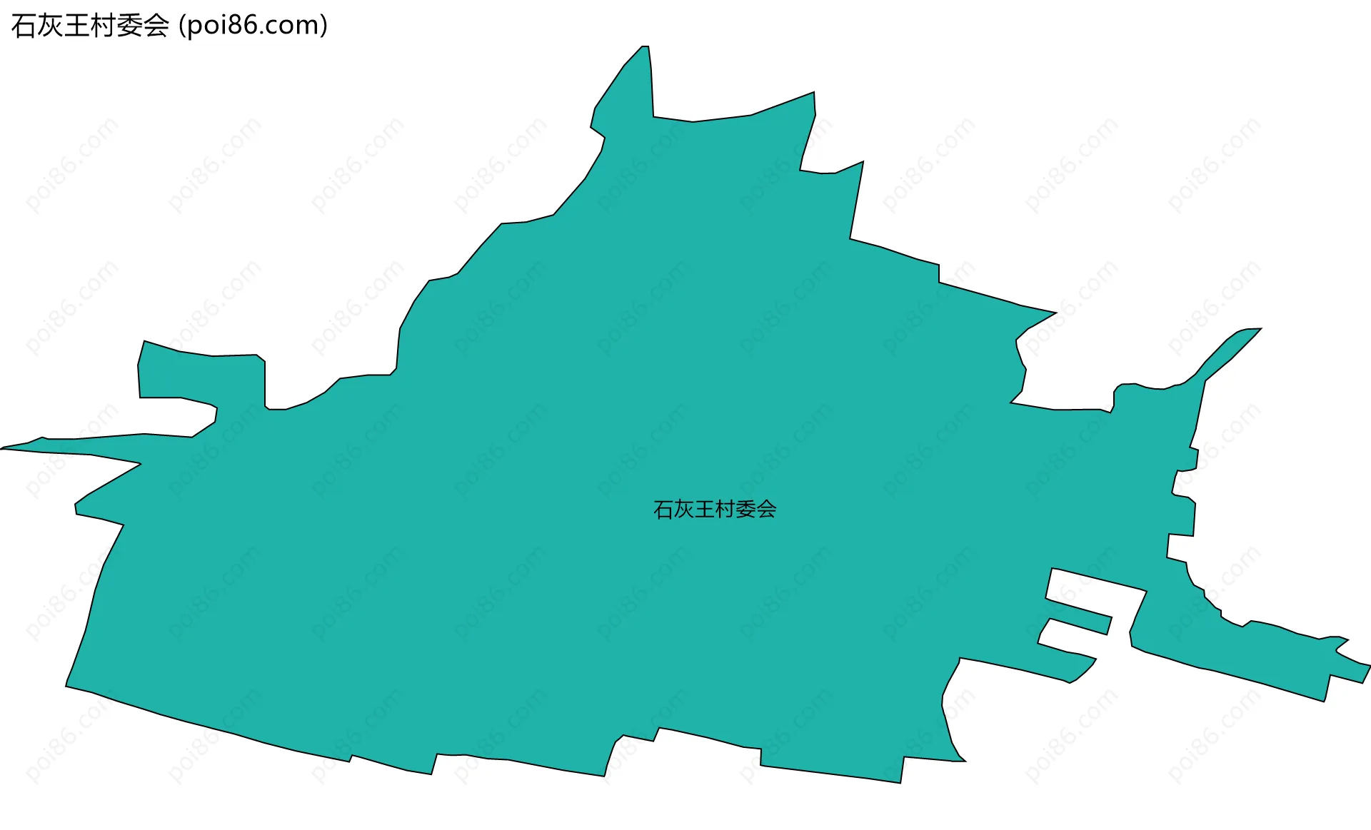 石灰王村委会边界地图