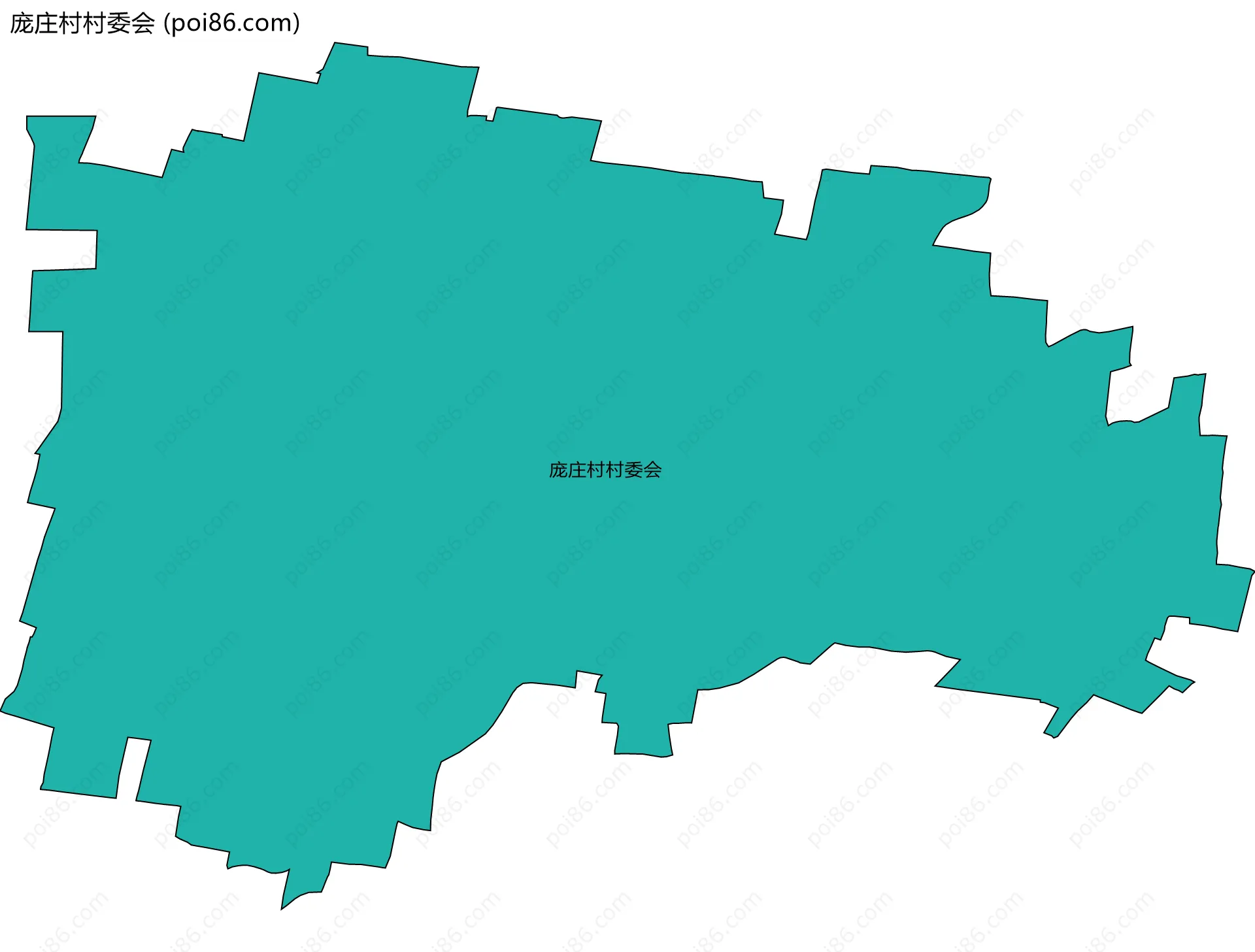 庞庄村村委会边界地图