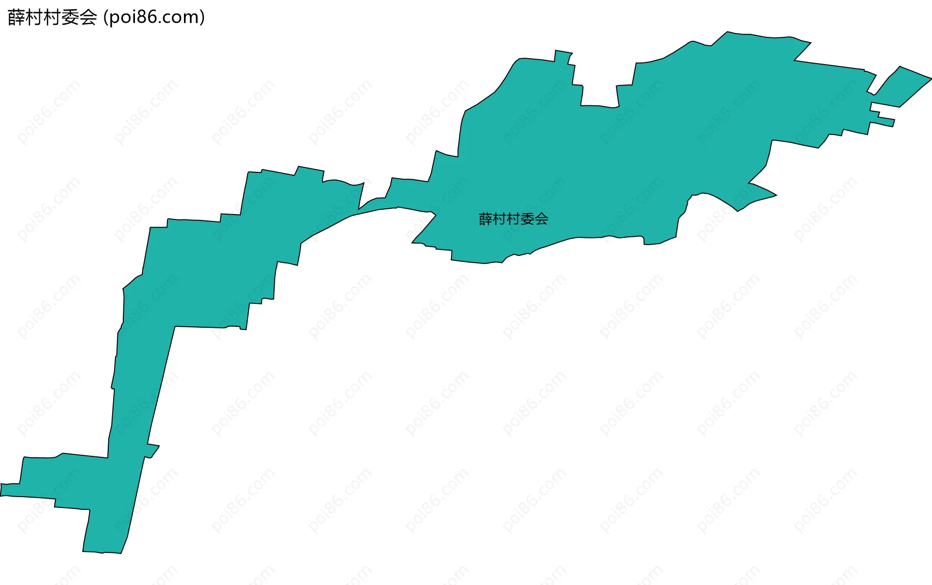 薛村村委会边界地图