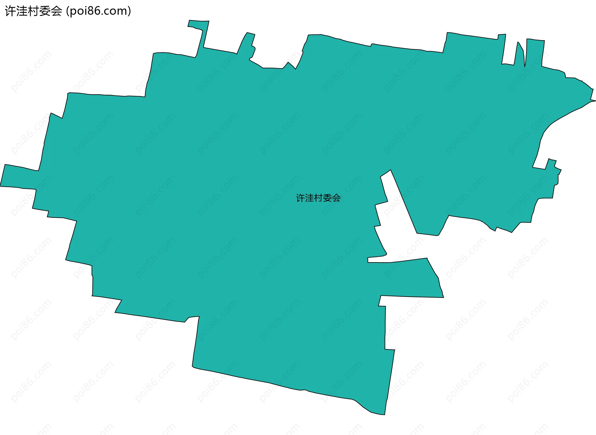 许洼村委会边界地图