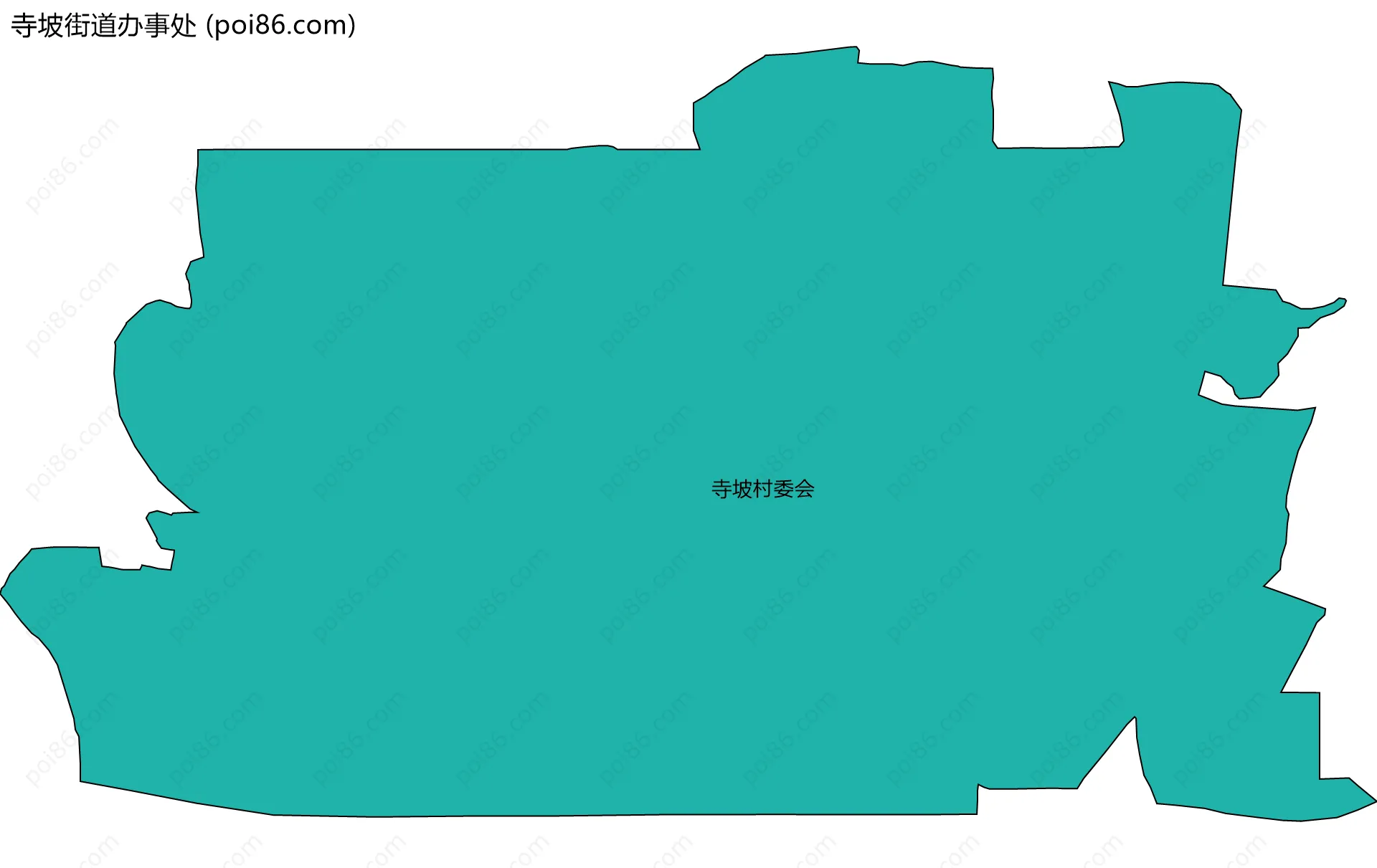 寺坡街道办事处边界地图(五级行政区划)