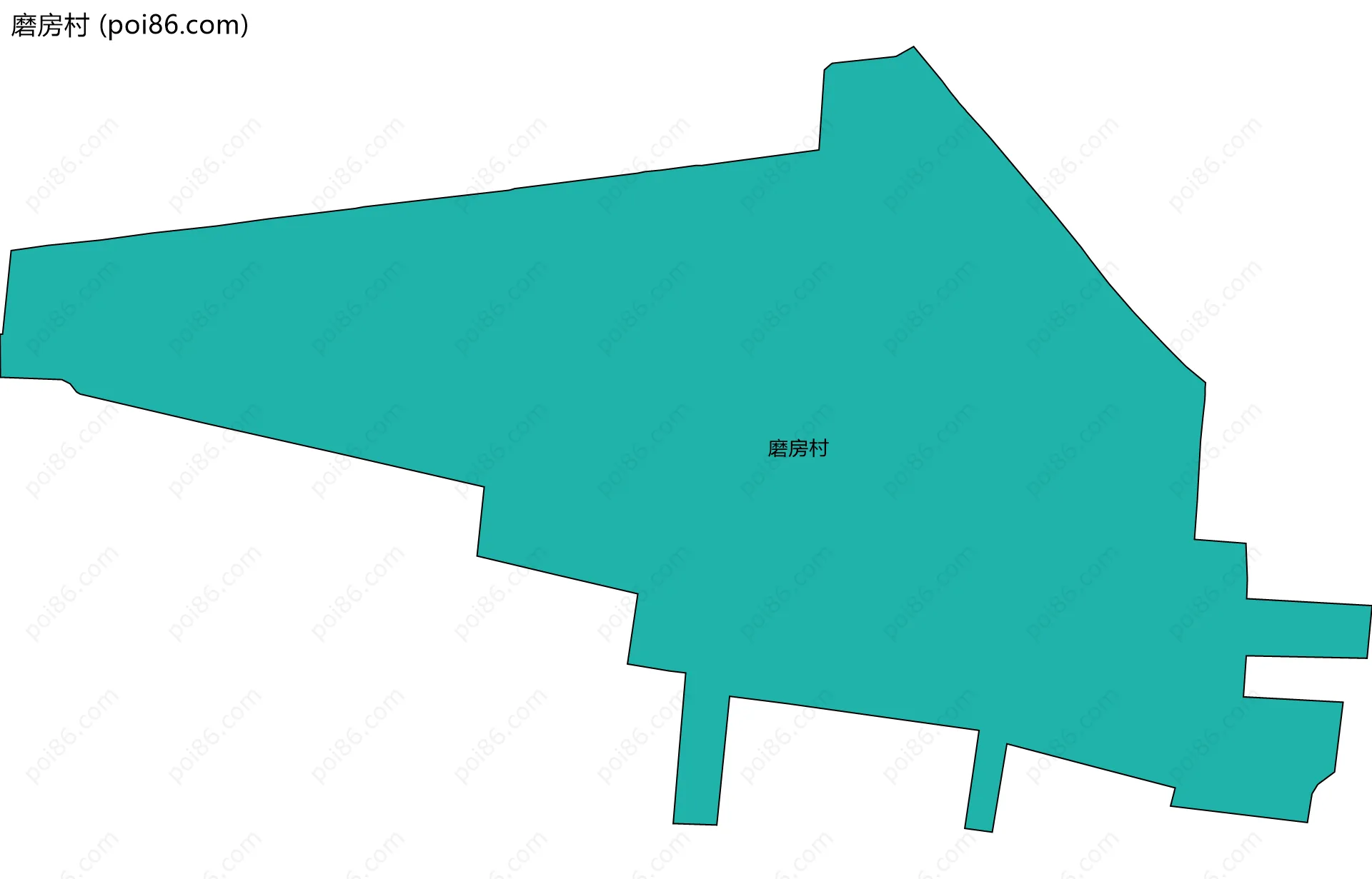 磨房村边界地图