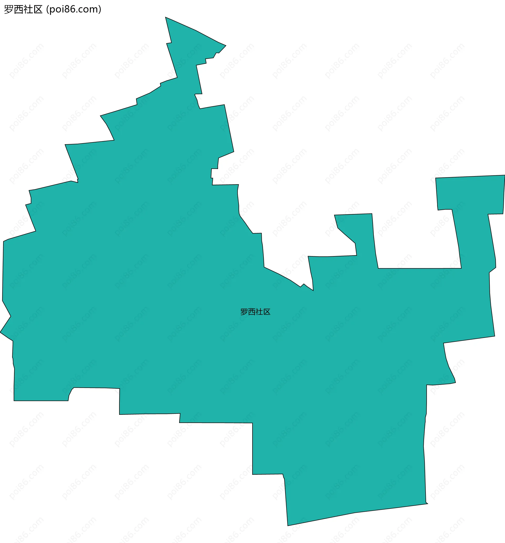 罗西社区边界地图