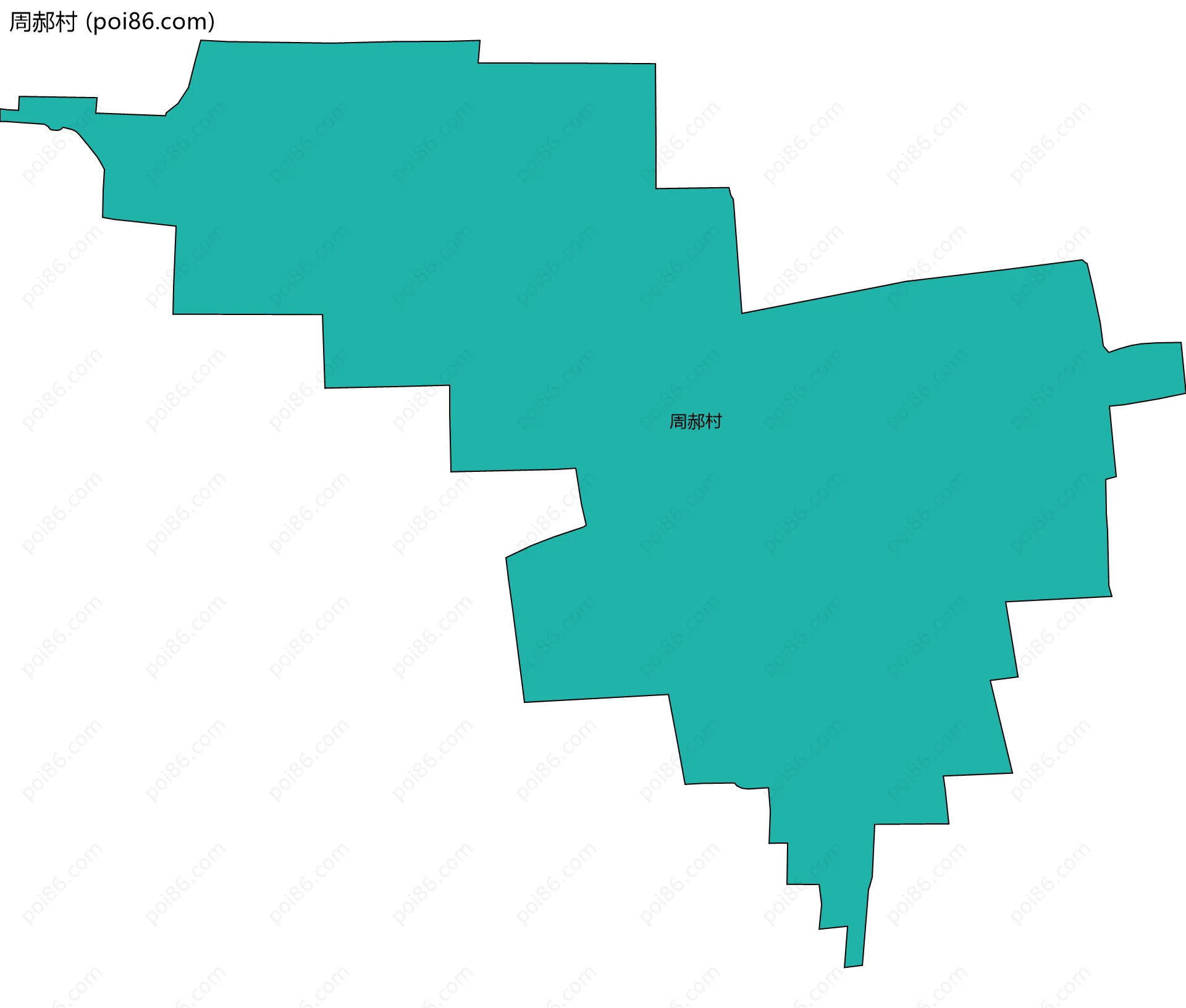 周郝村边界地图
