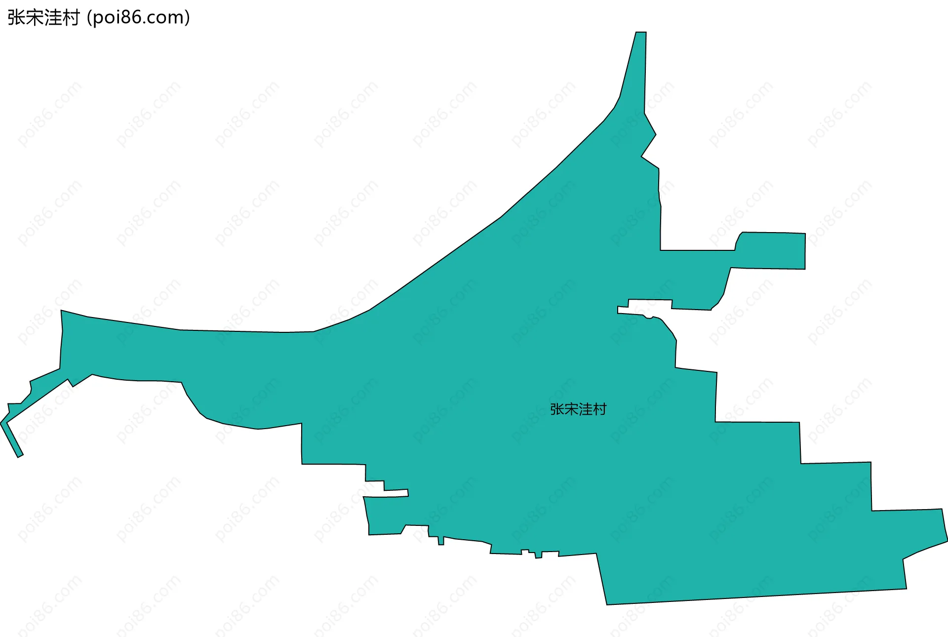 张宋洼村边界地图