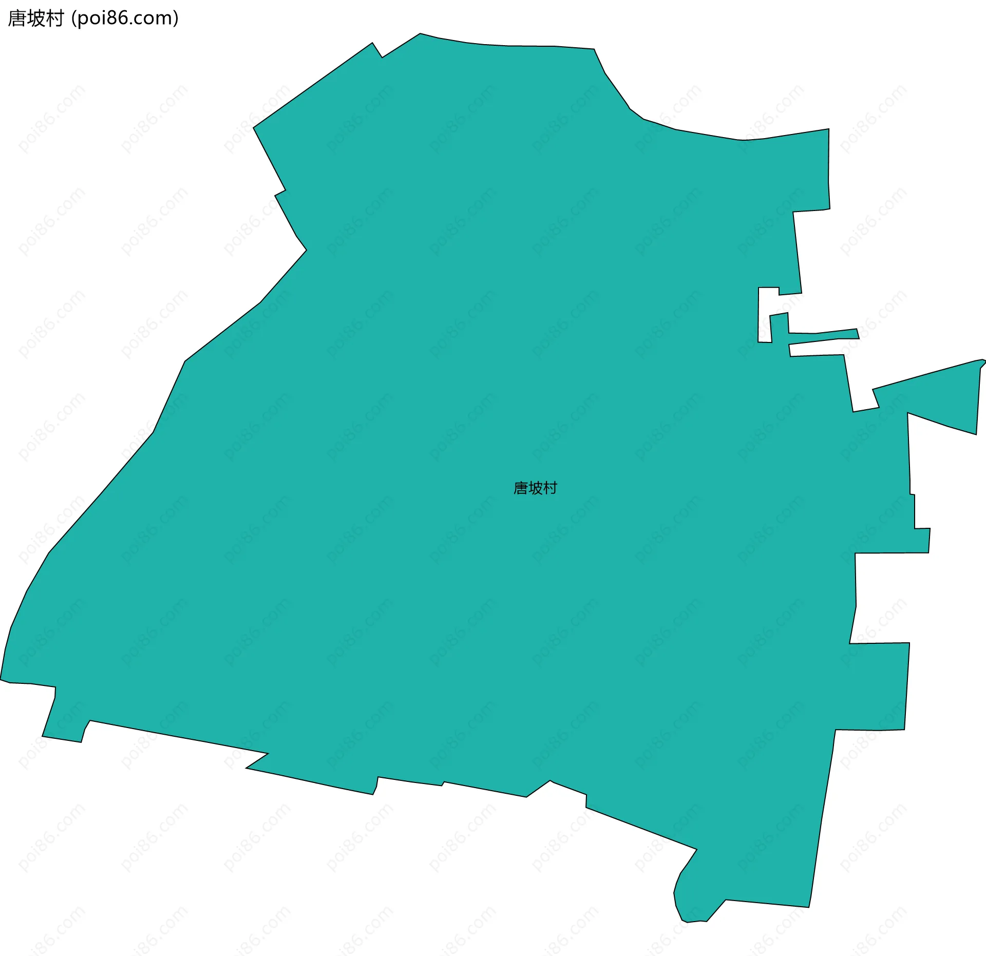 唐坡村边界地图
