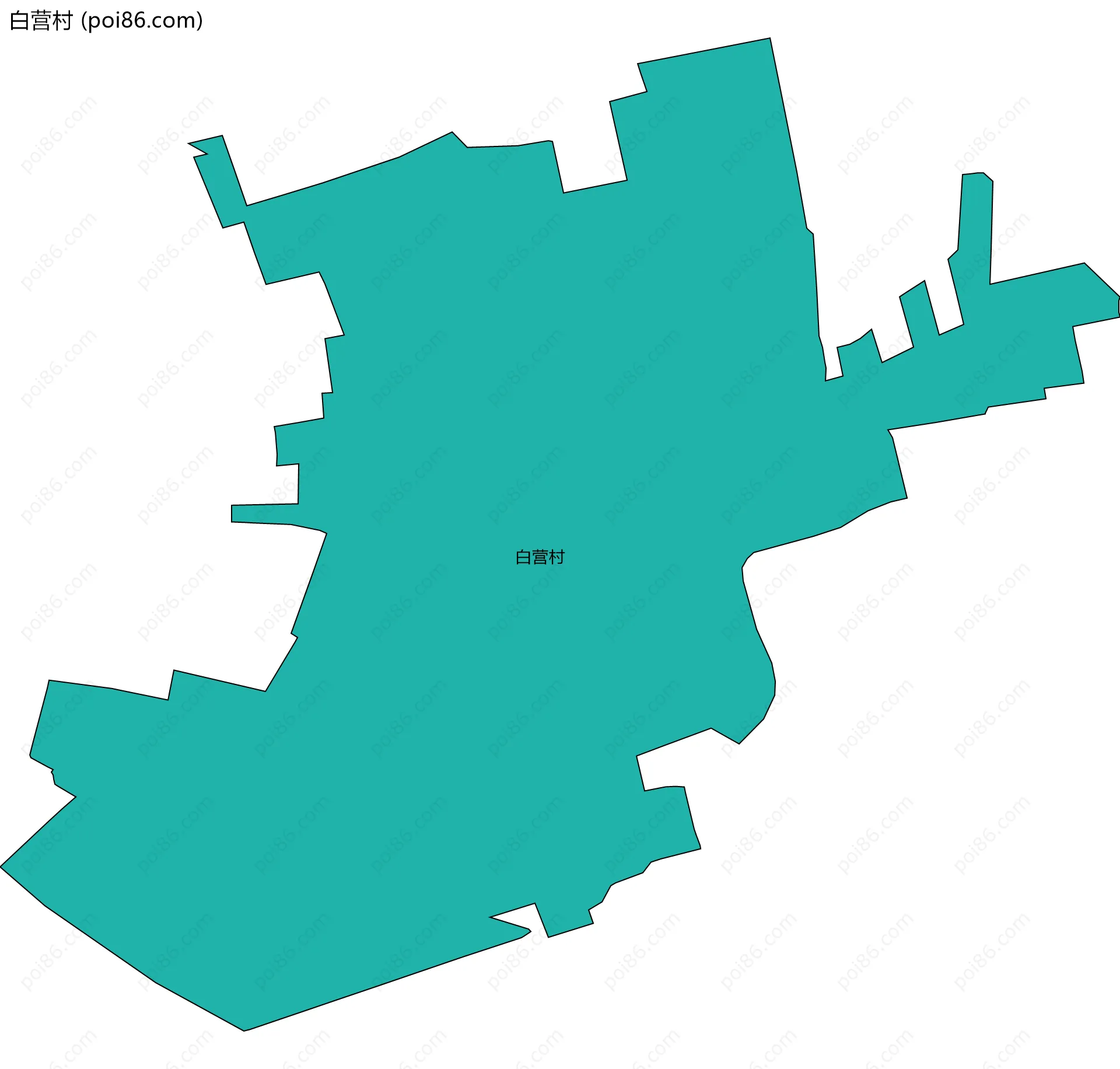 白营村边界地图