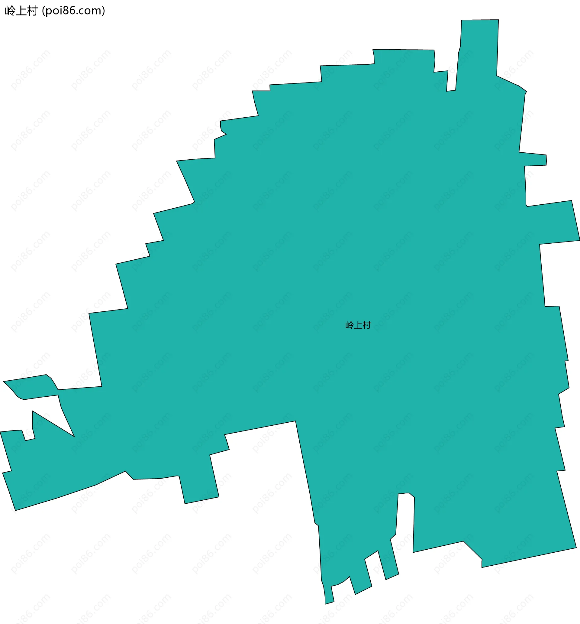 岭上村边界地图