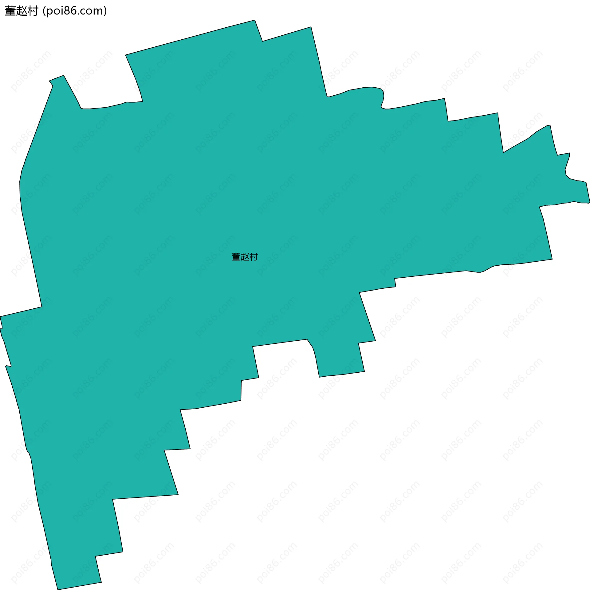 董赵村边界地图