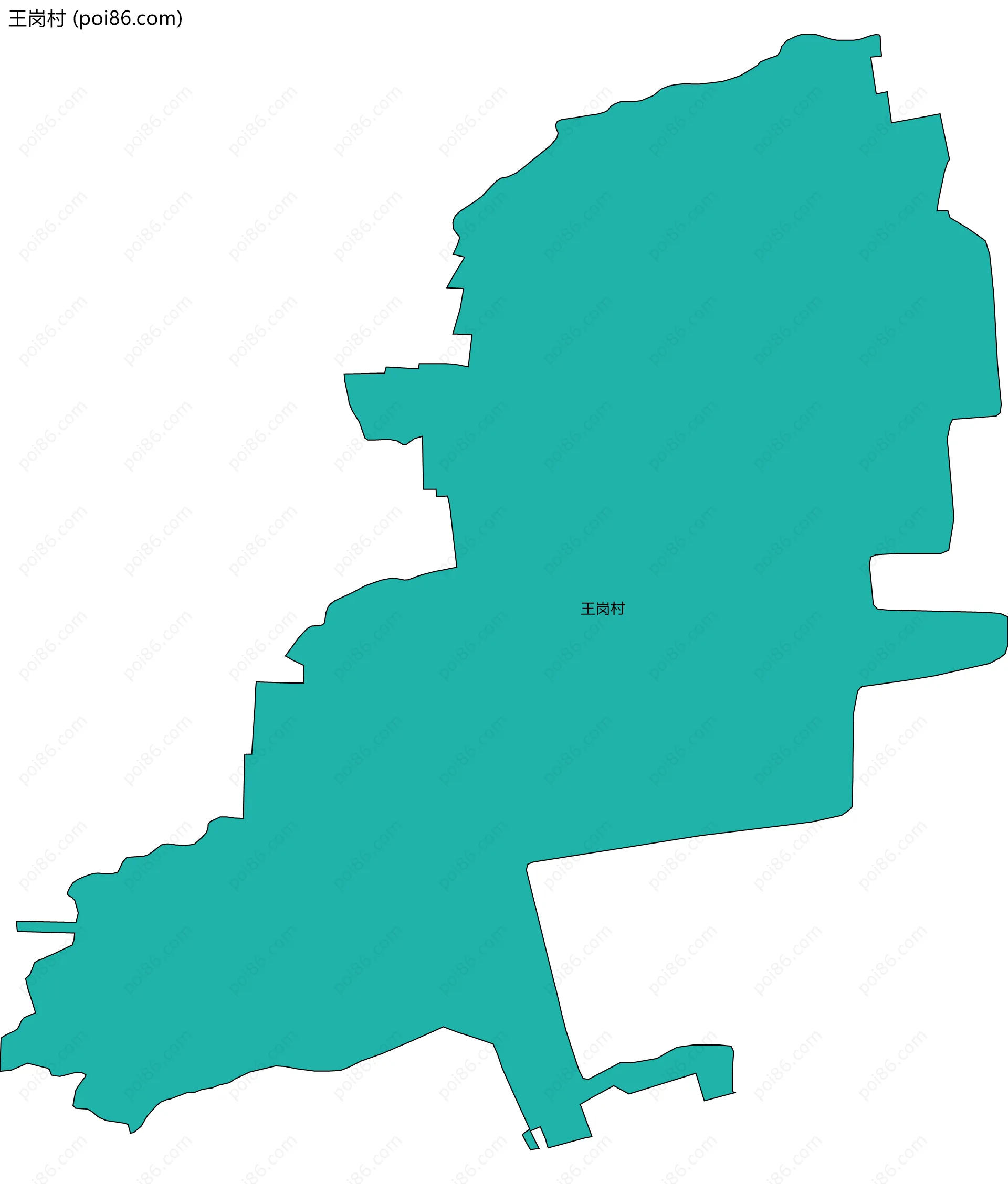 王岗村边界地图