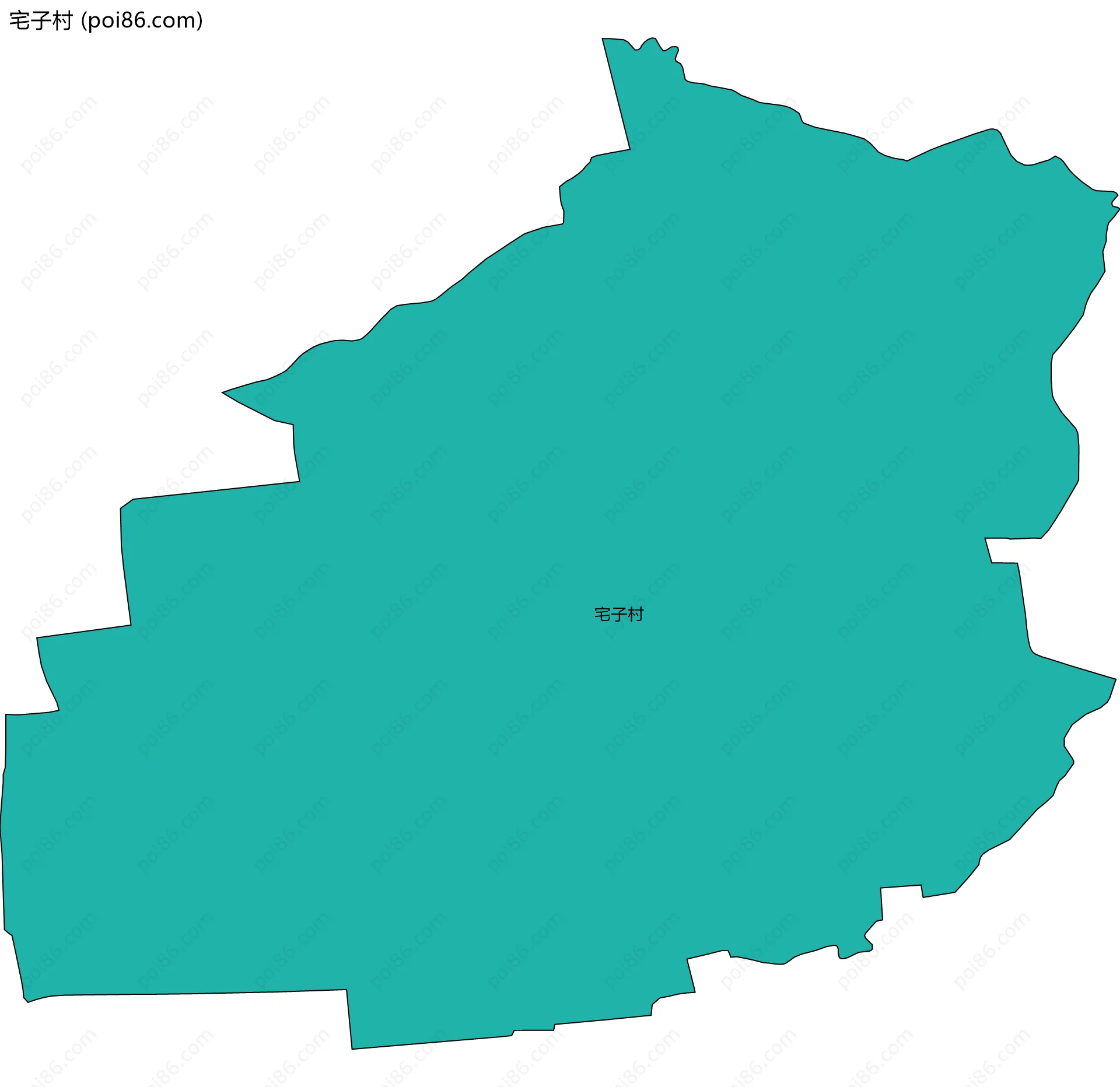 宅子村边界地图