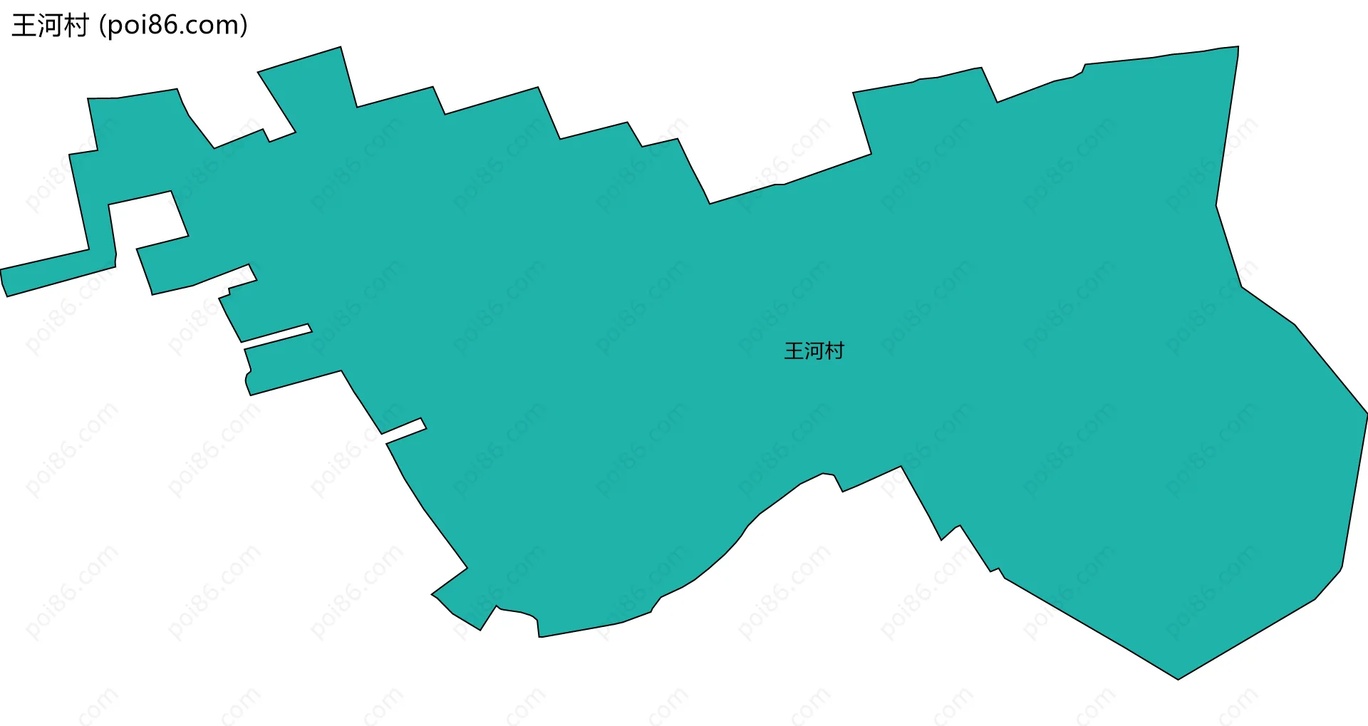 王河村边界地图
