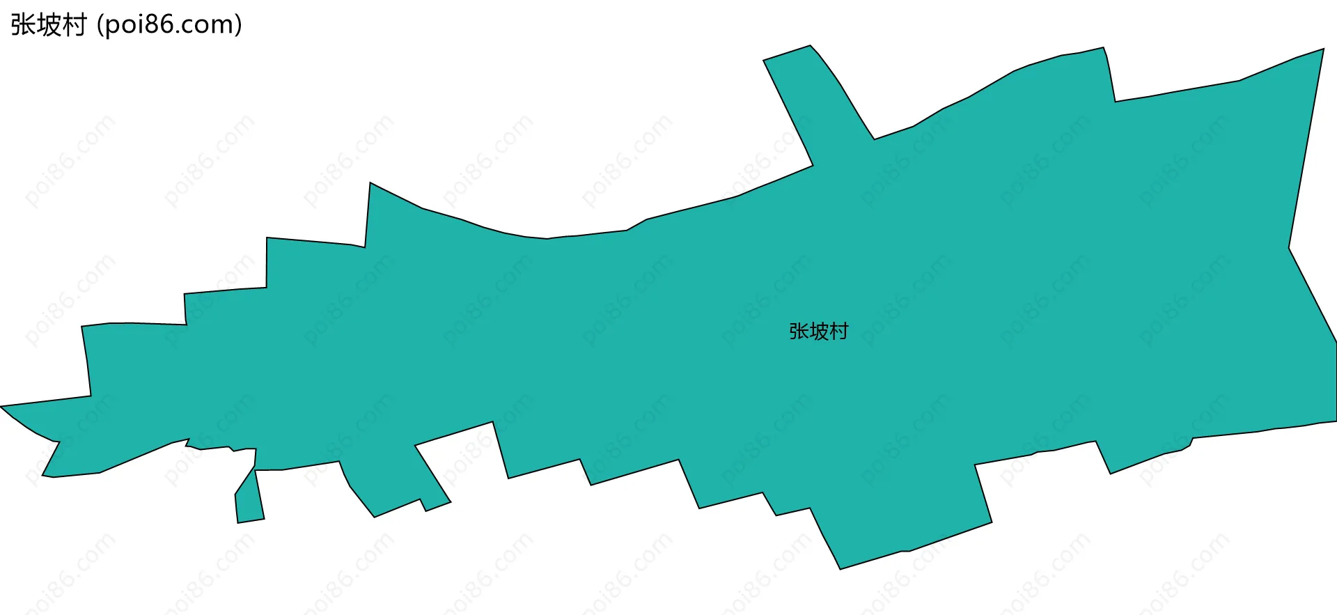 张坡村边界地图