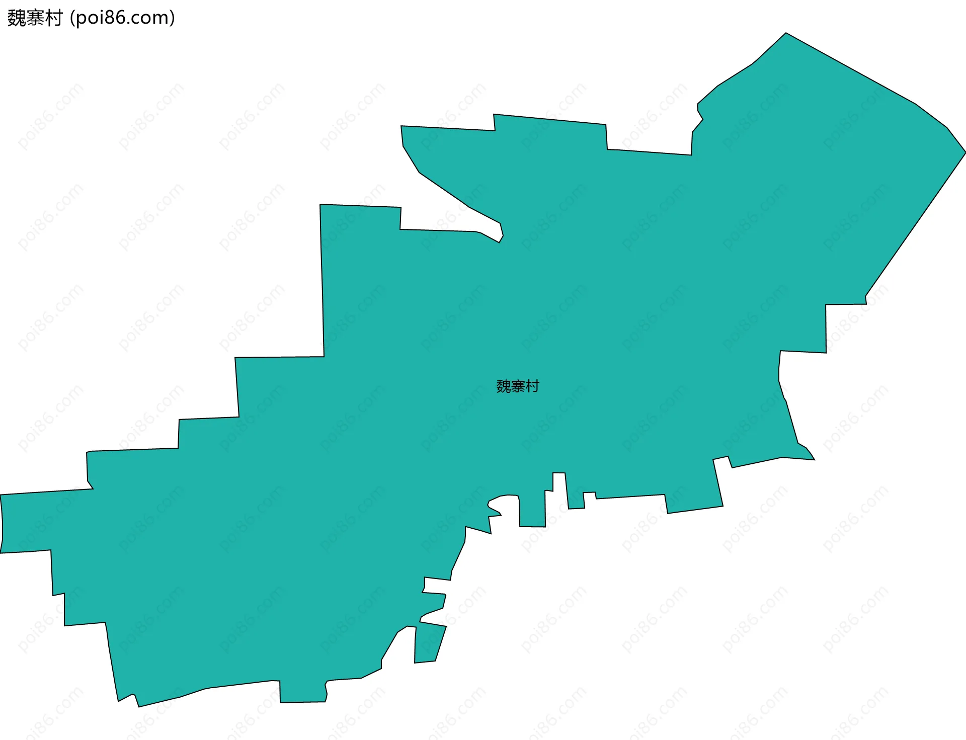 魏寨村边界地图