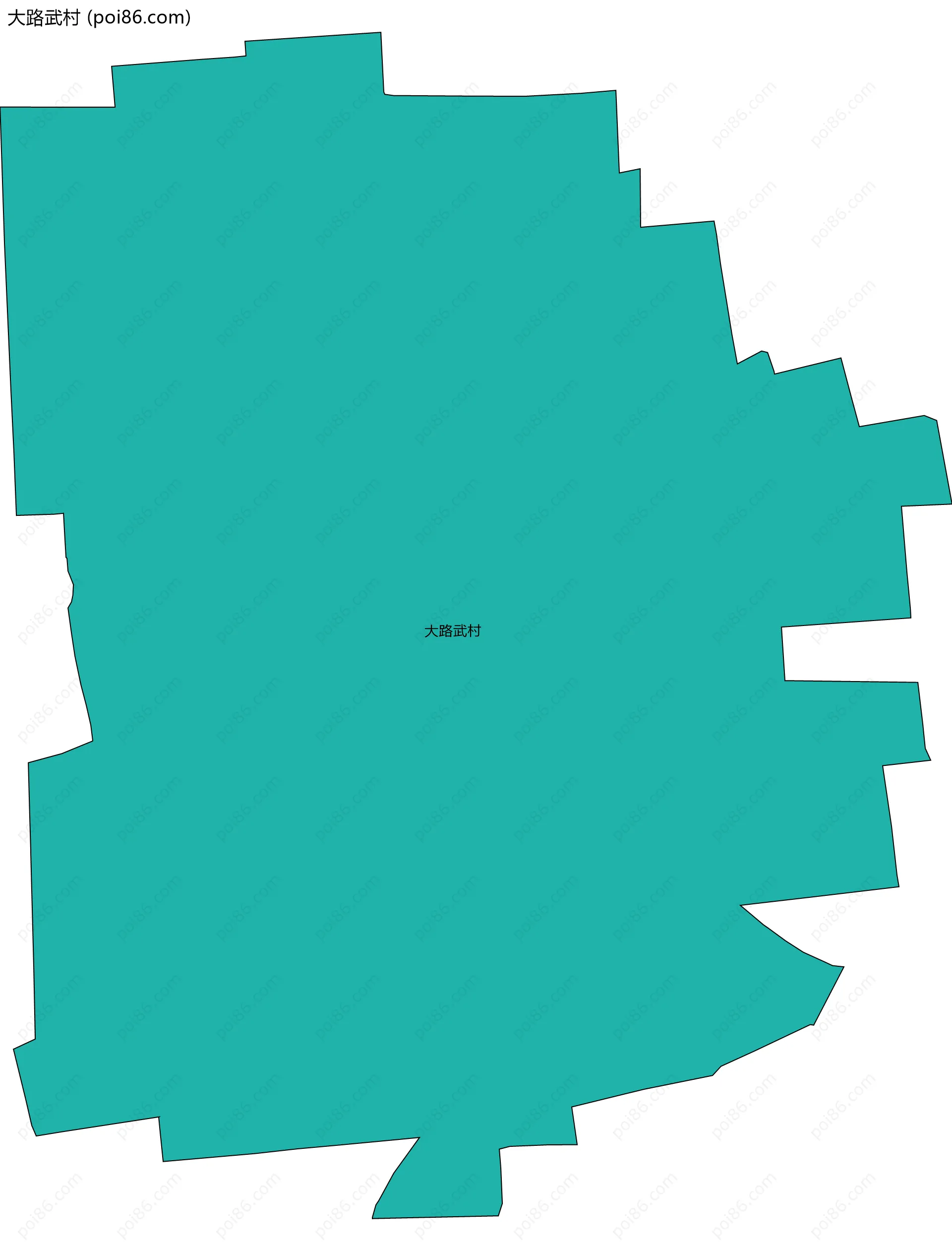 大路武村边界地图