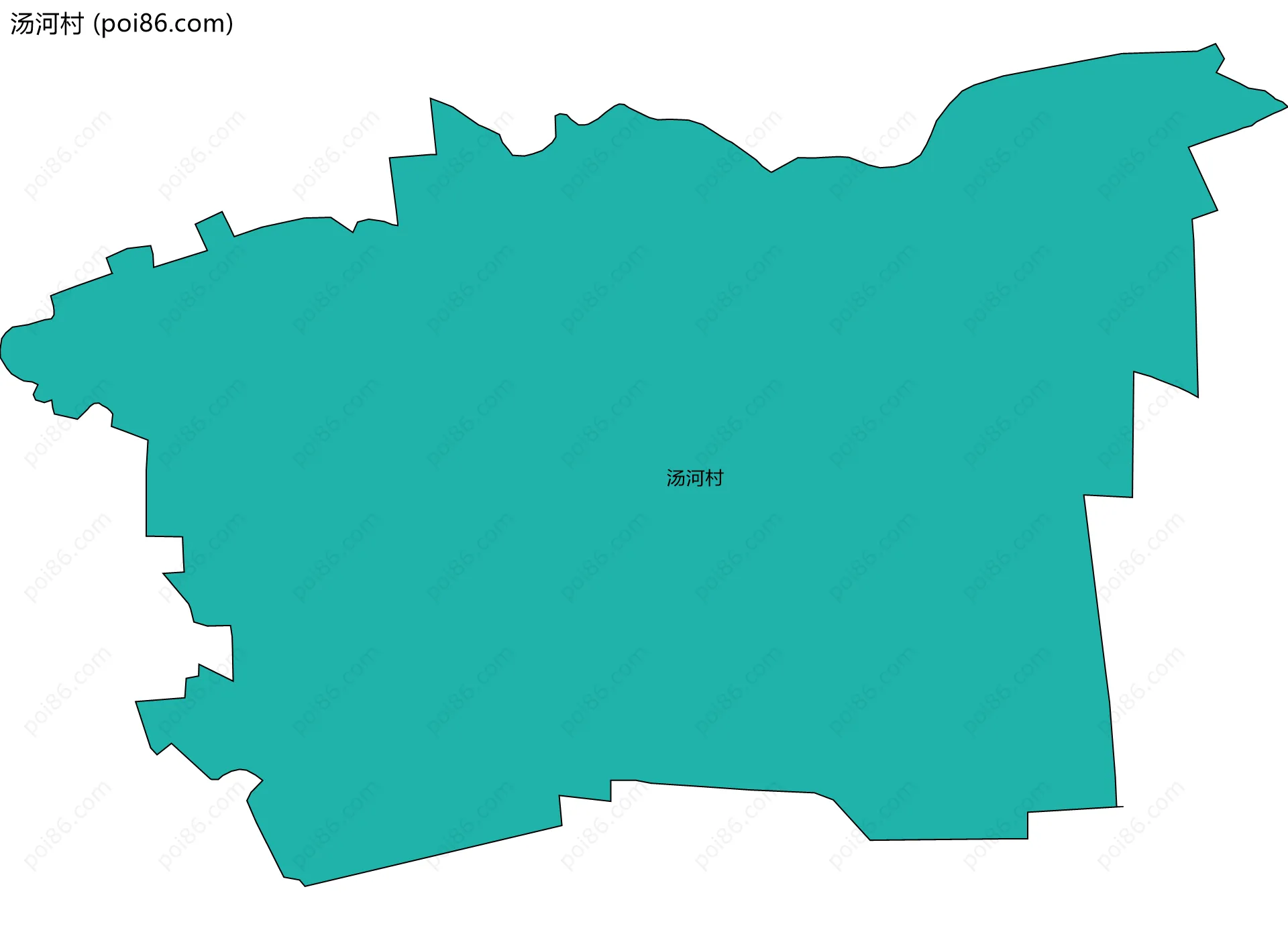 汤河村边界地图