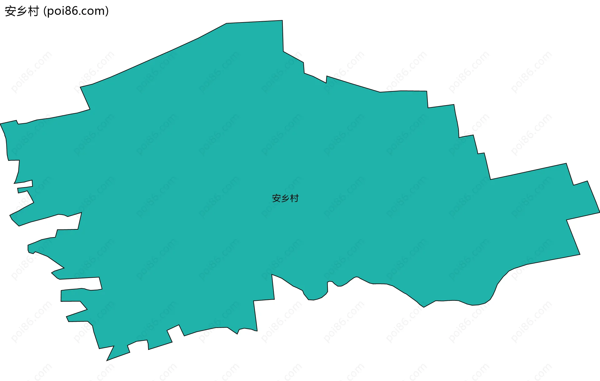 安乡村边界地图