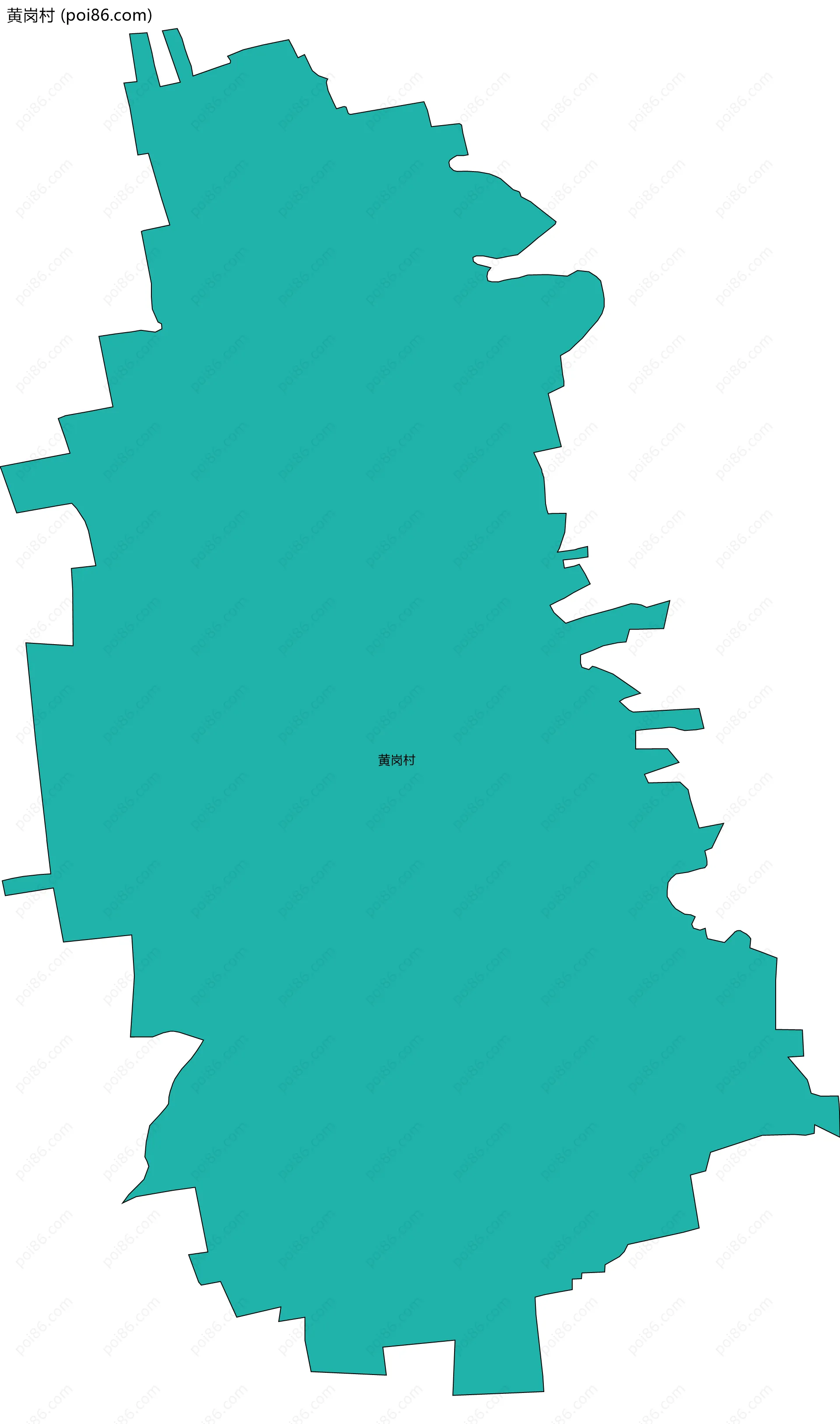 黄岗村边界地图