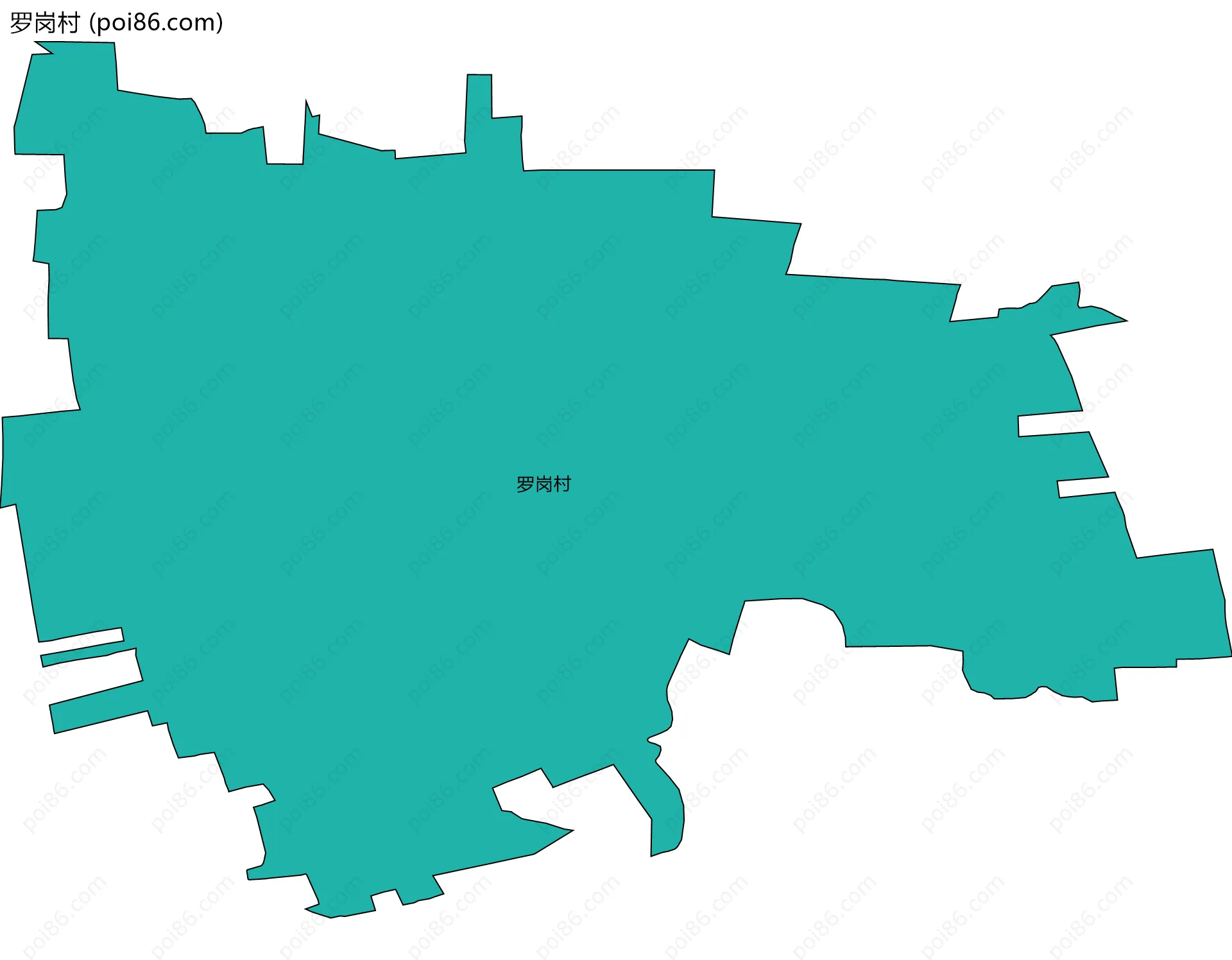 罗岗村边界地图
