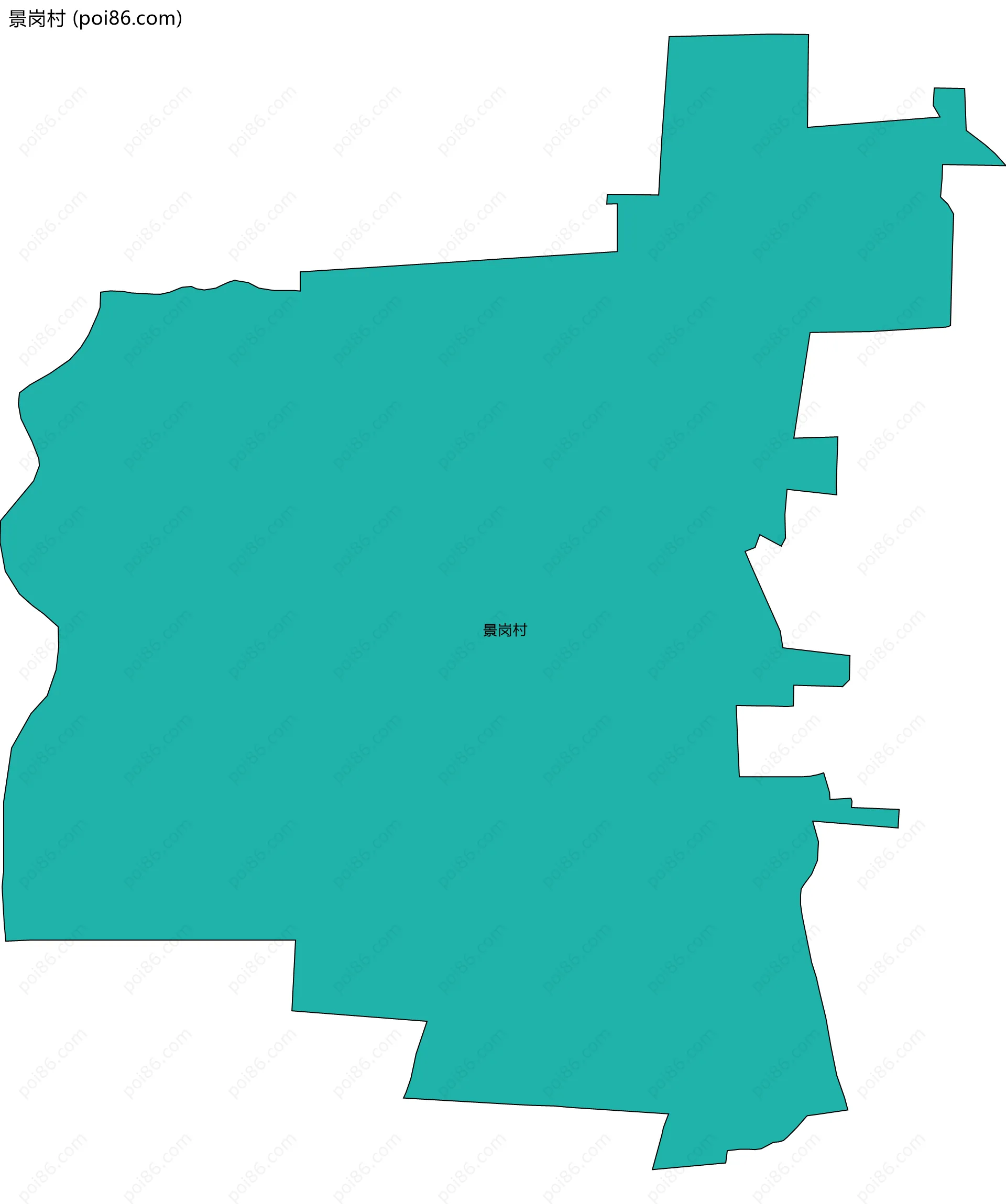景岗村边界地图