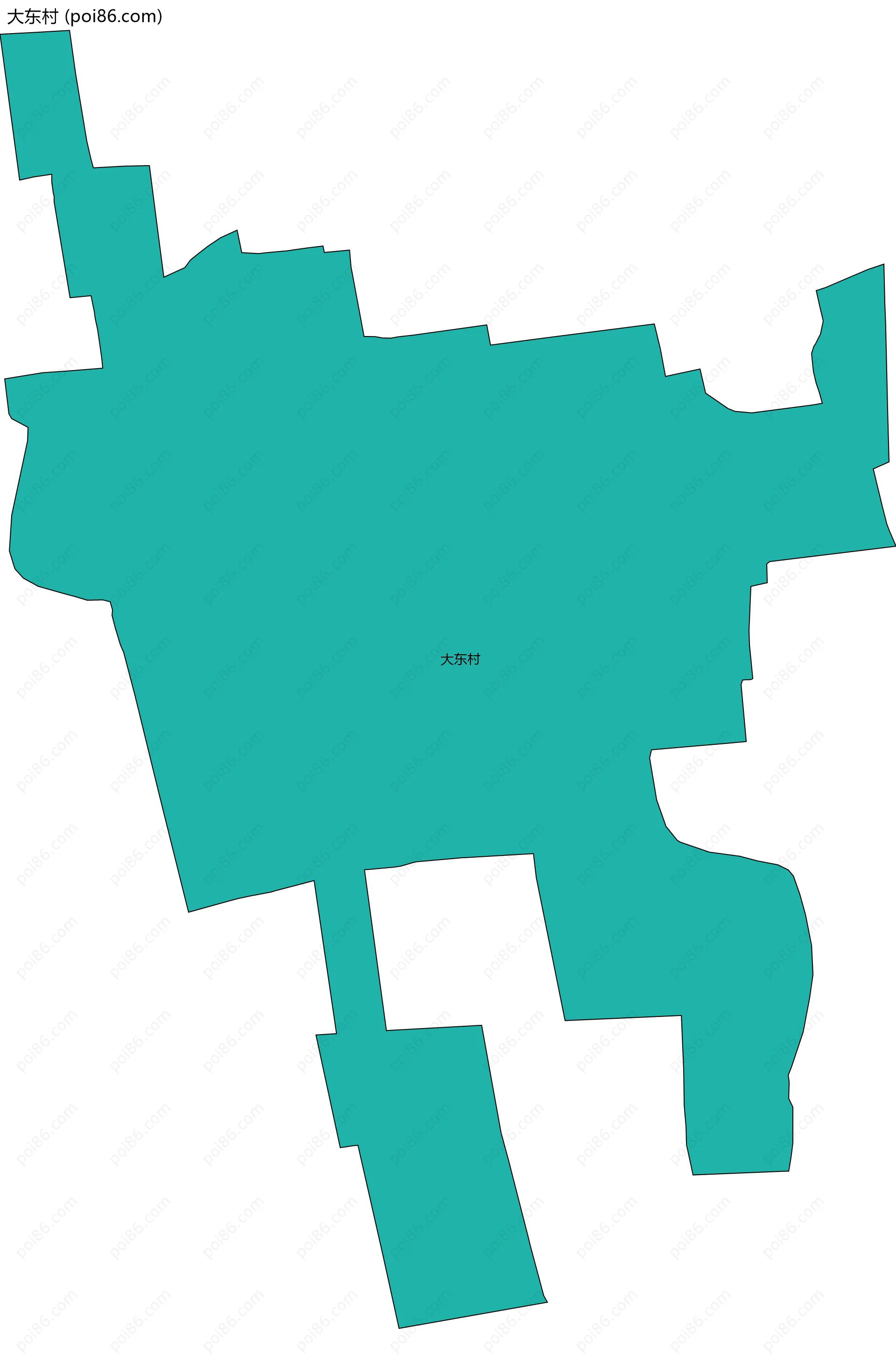 大东村边界地图