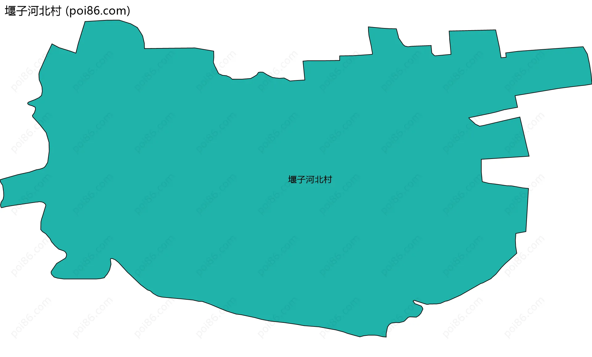 堰子河北村边界地图