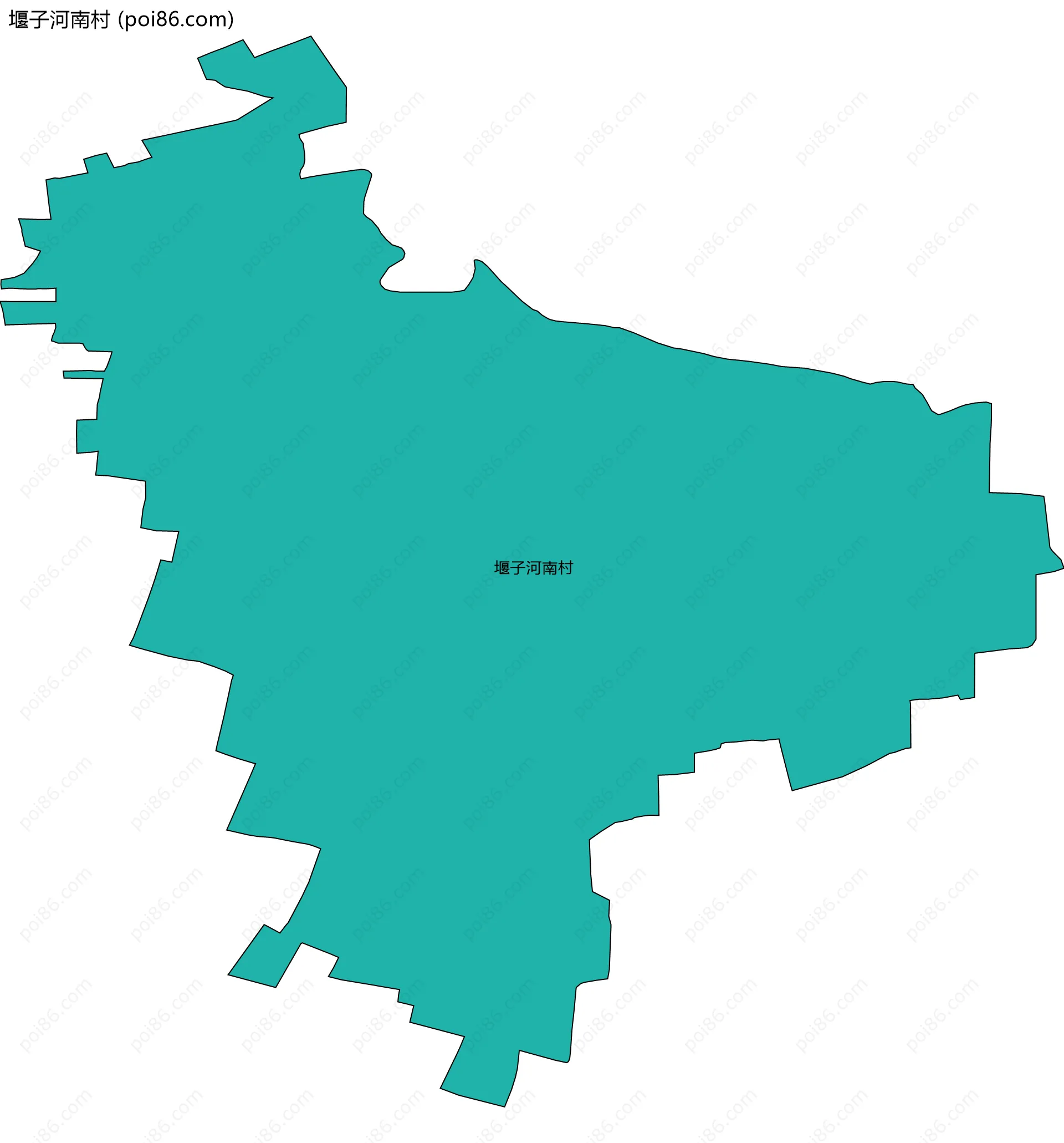 堰子河南村边界地图