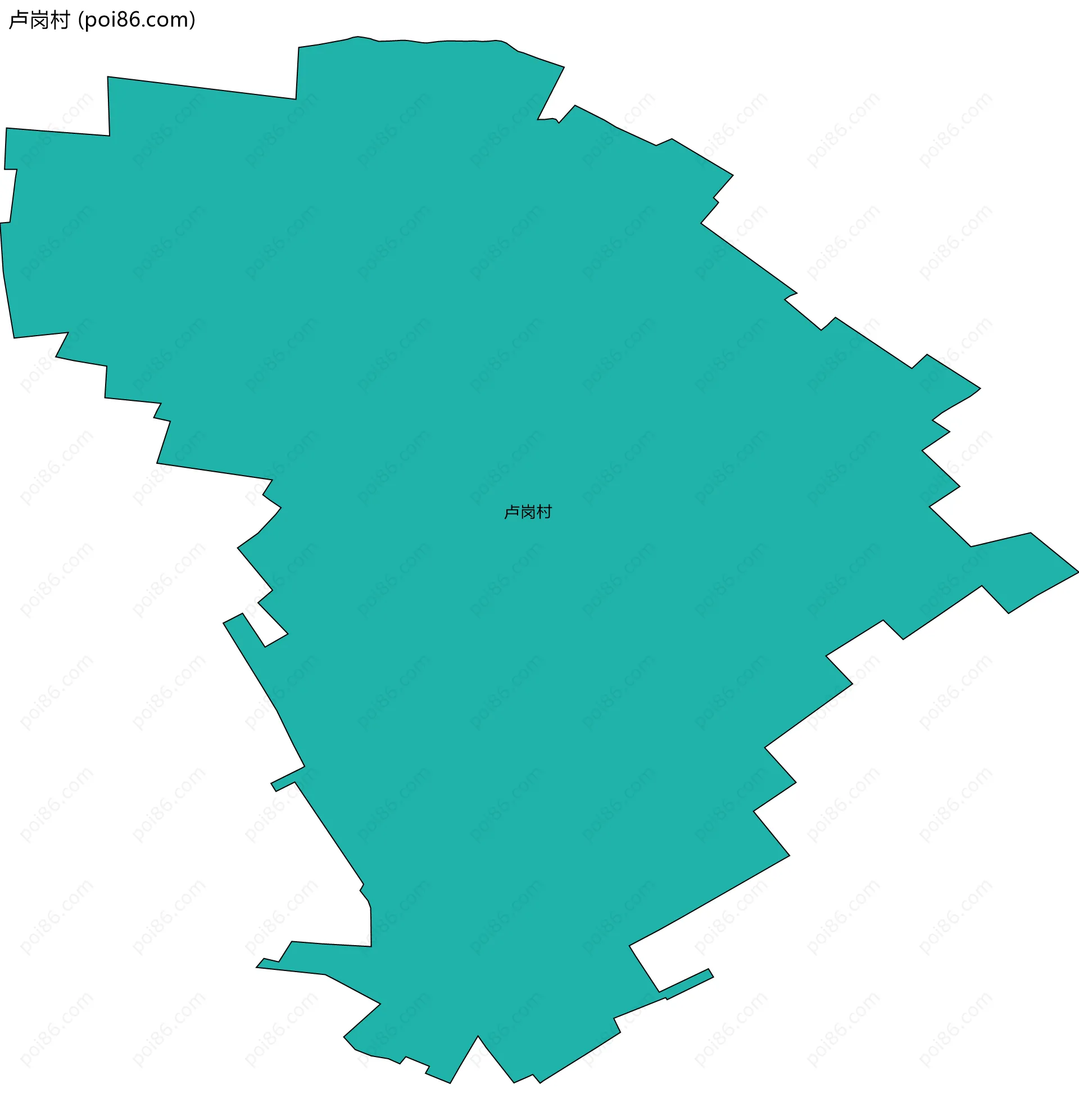 卢岗村边界地图