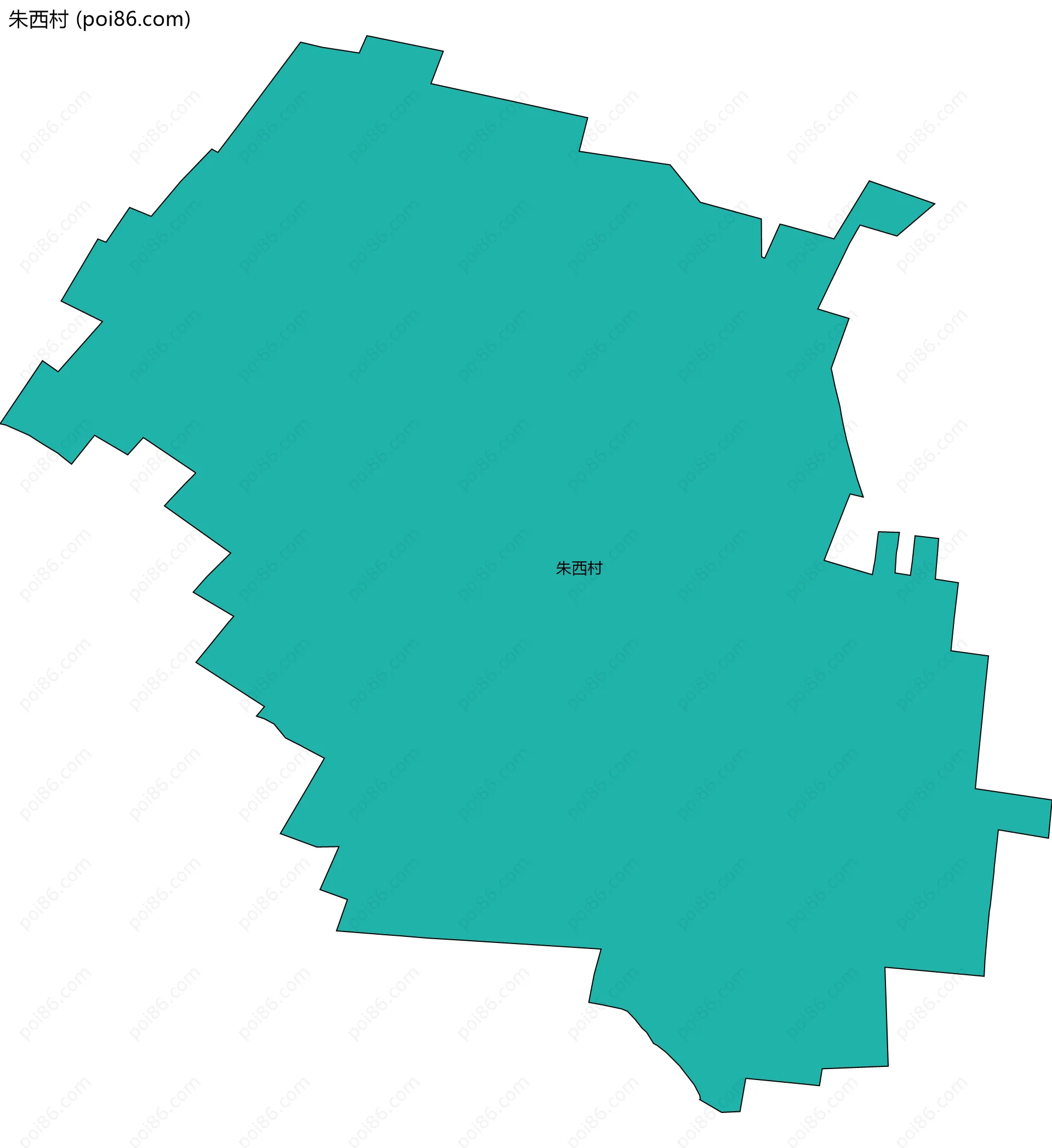 朱西村边界地图