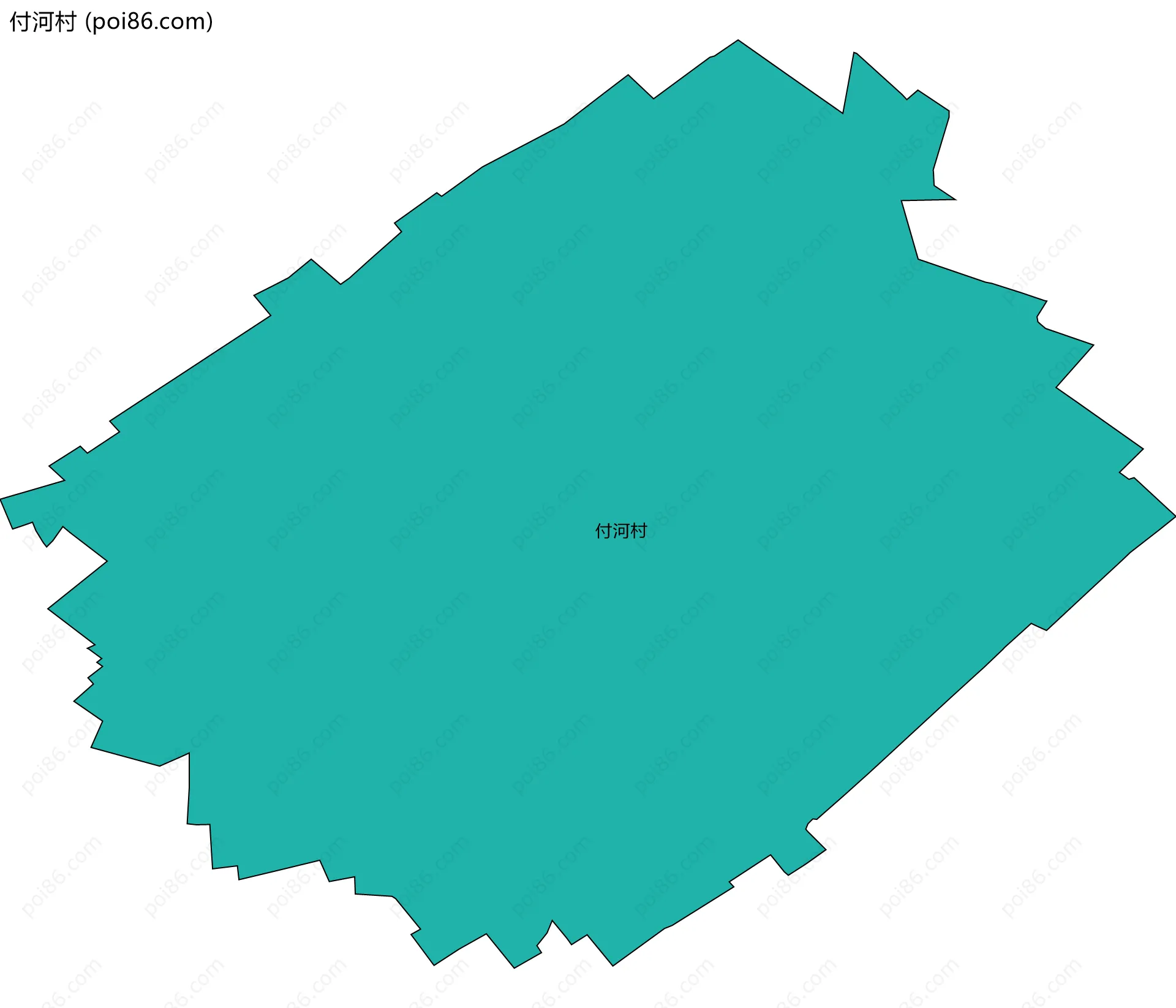 付河村边界地图