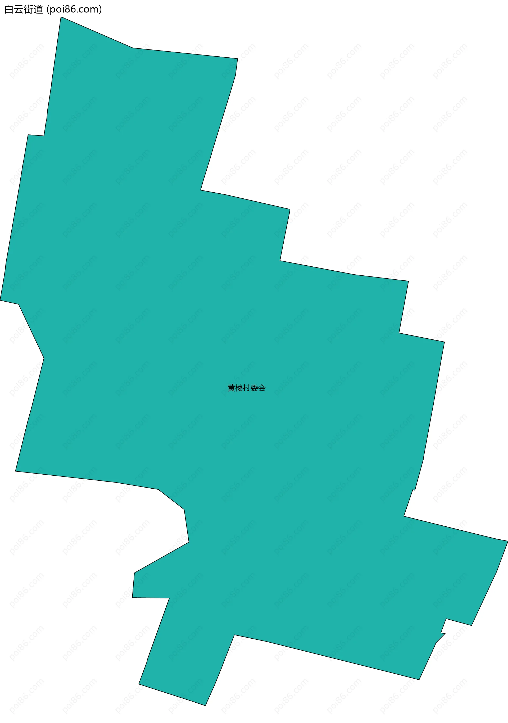 白云街道边界地图(五级行政区划)