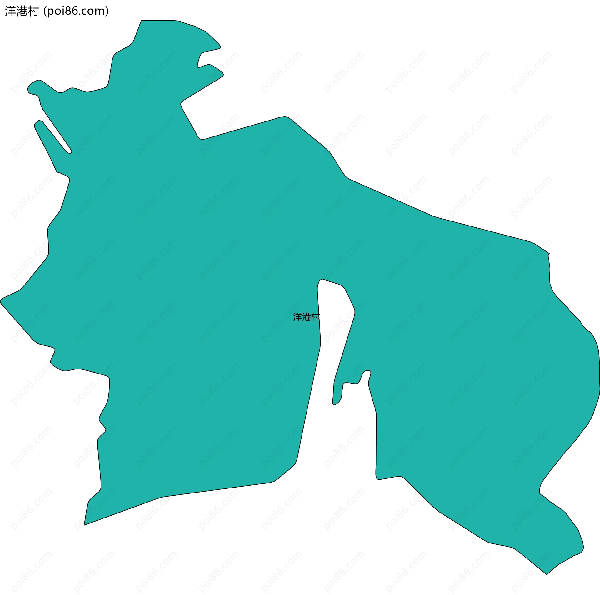 洋港村边界地图